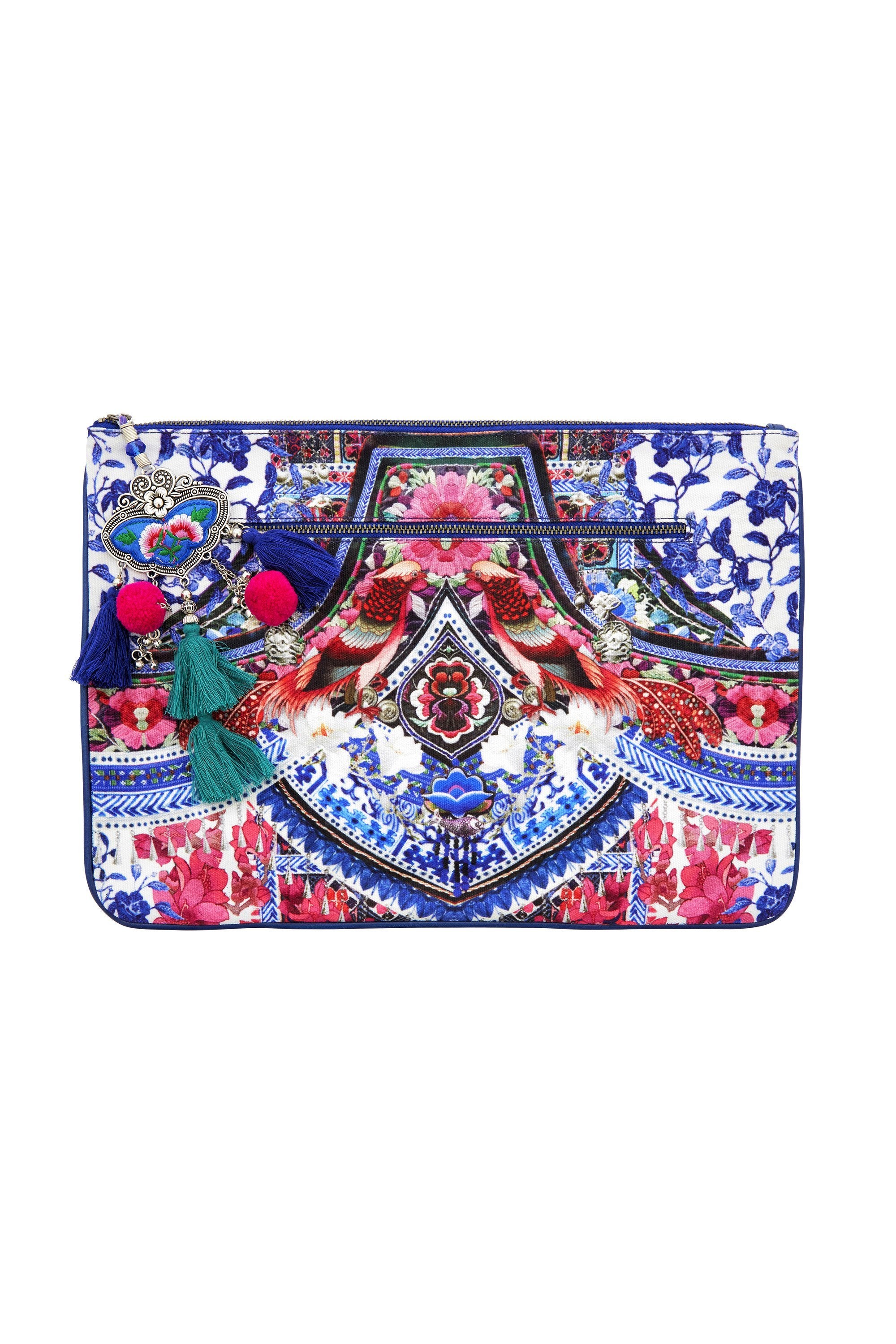 FROM KAILI WITH LOVE LARGE CANVAS CLUTCH