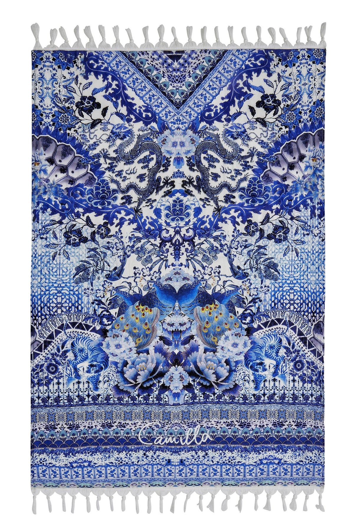 GUARDIAN OF SECRETS RECTANGLE TOWEL W/ FRINGING