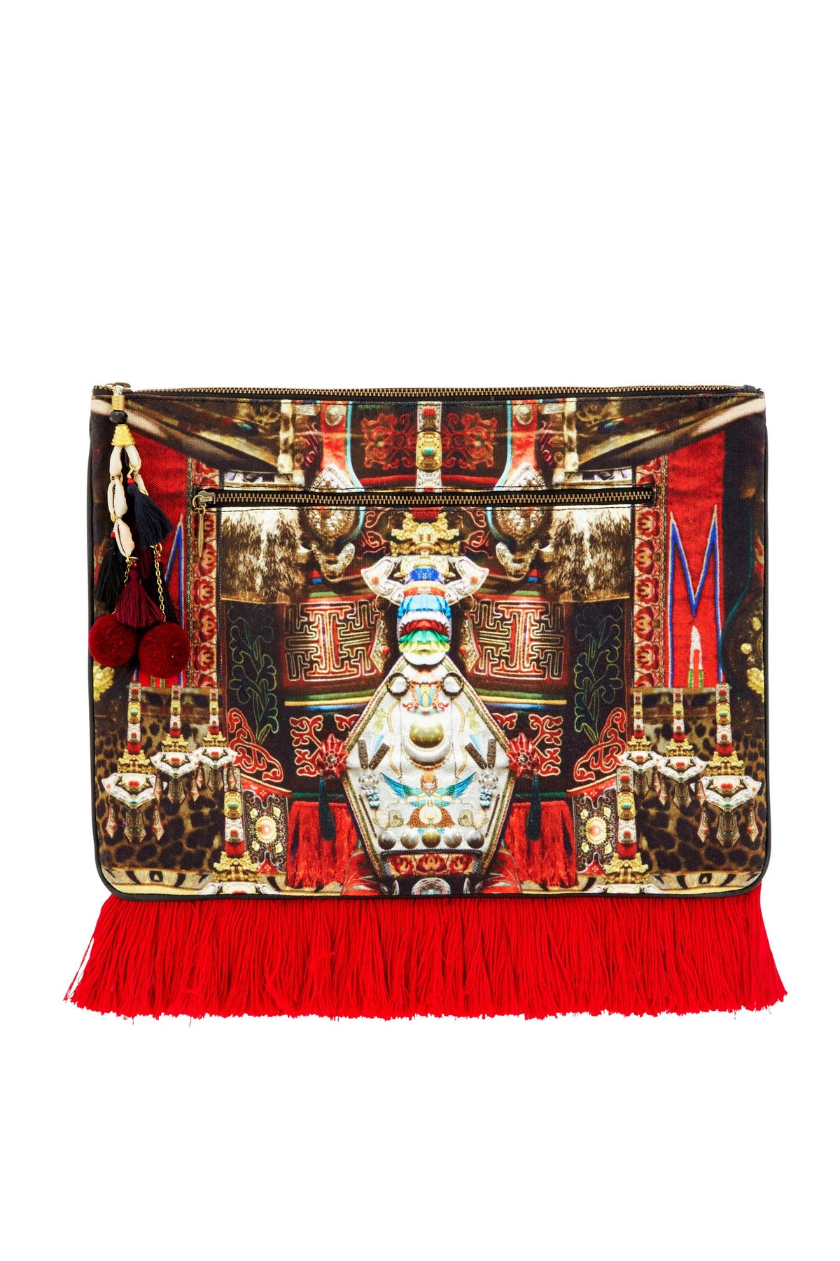 IN A DALAI DAZE LARGE CANVAS CLUTCH