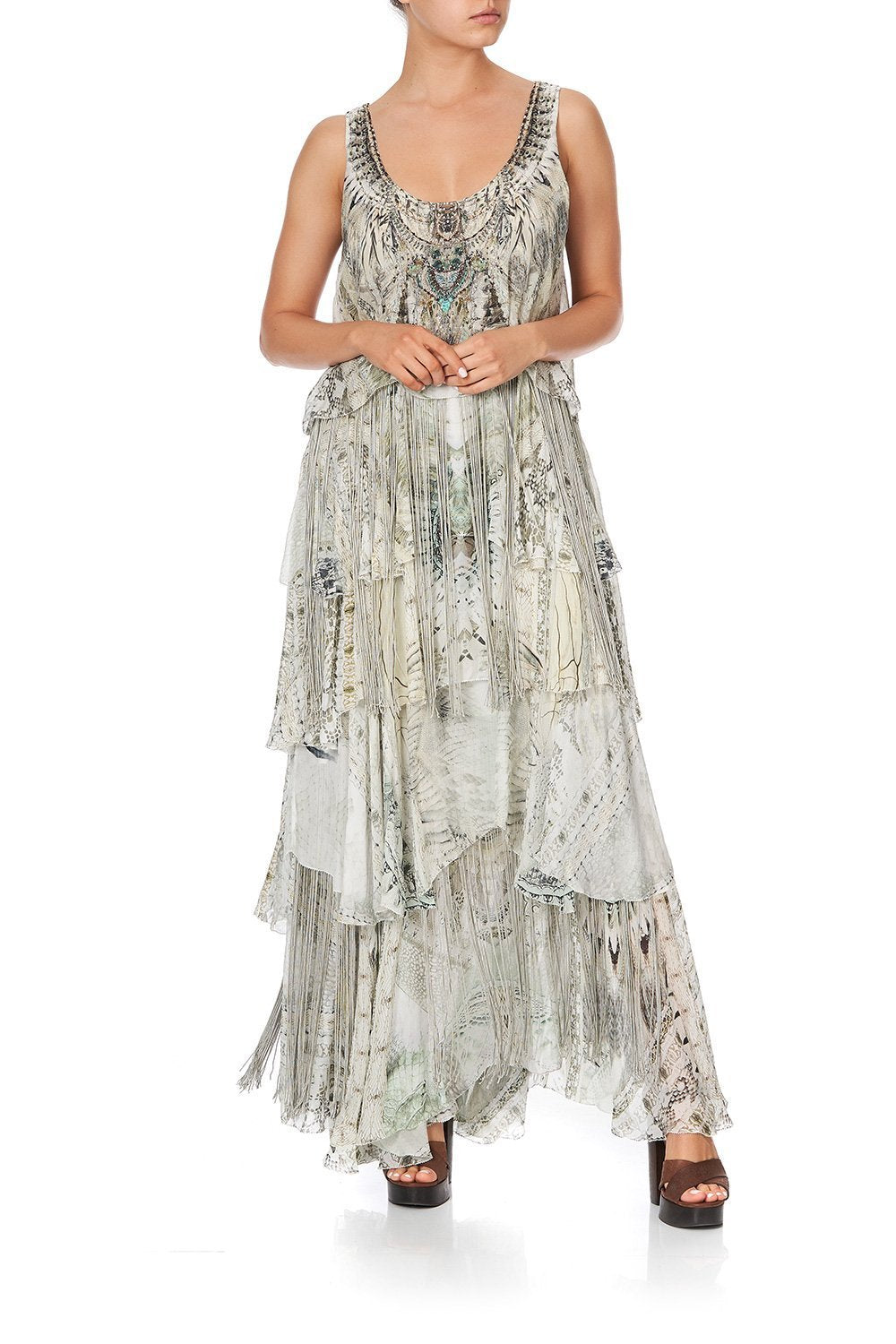 LAYERED FRILL LONG DRESS DAINTREE DREAMING