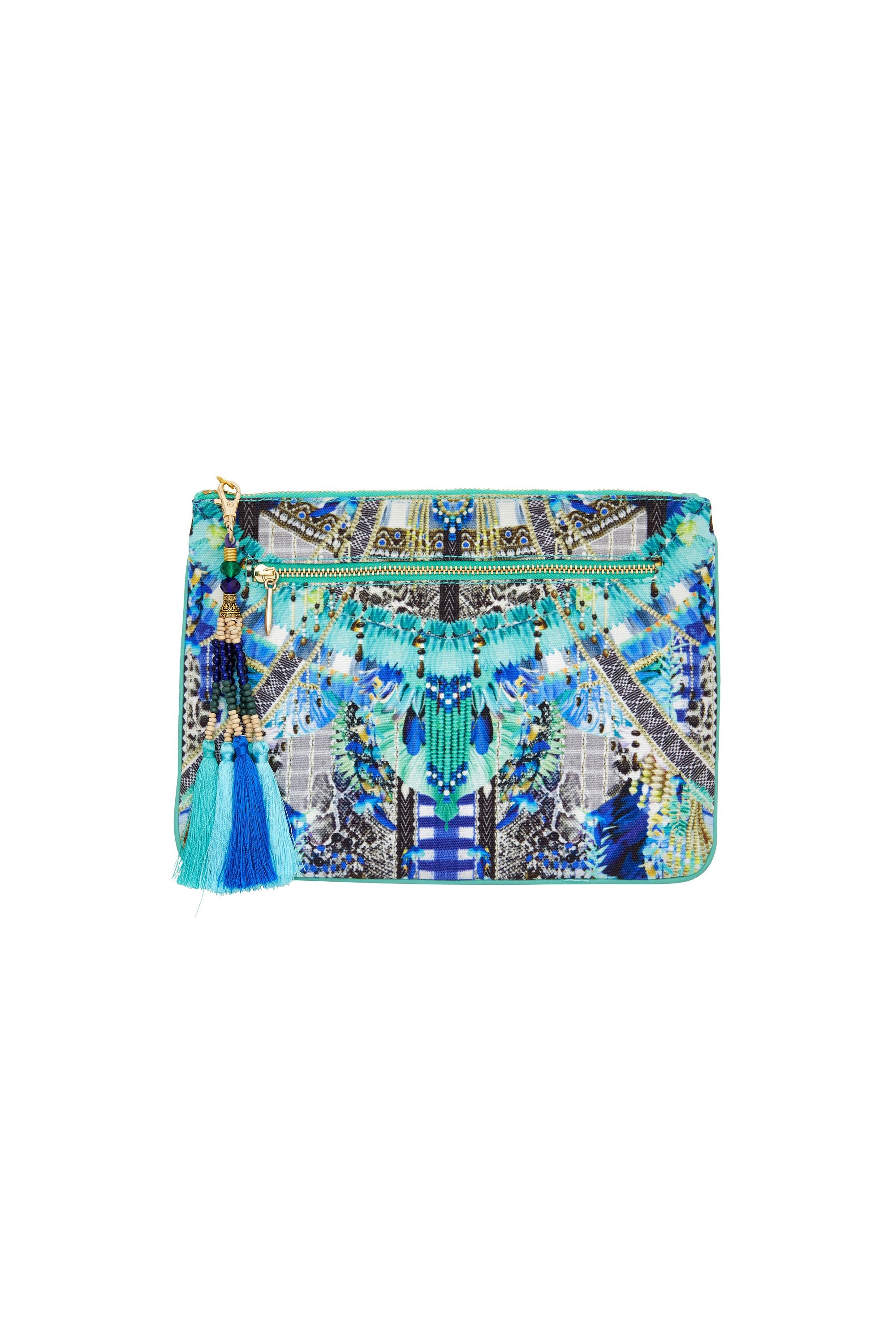 LEAVE ME WILD SMALL CANVAS CLUTCH