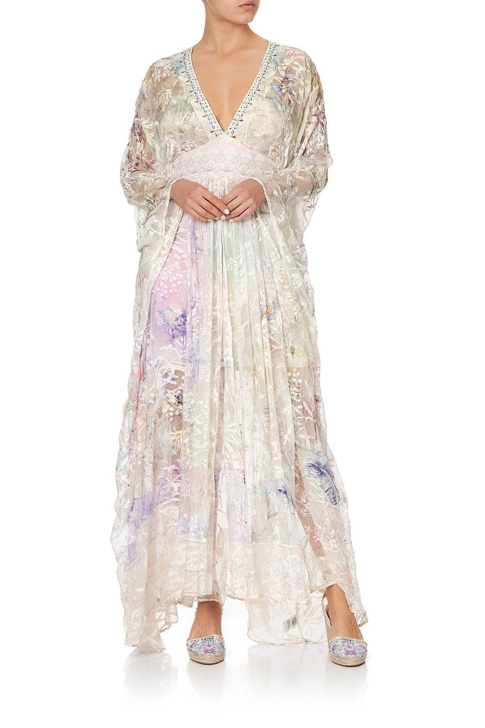 LONG KAFTAN WITH WAISTBAND MERMAID MILLA