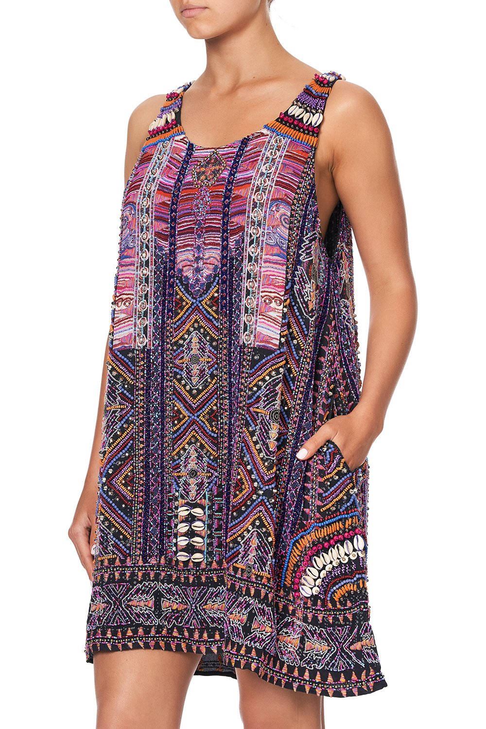 ROUND NECK A-LINE DRESS MINA MINA