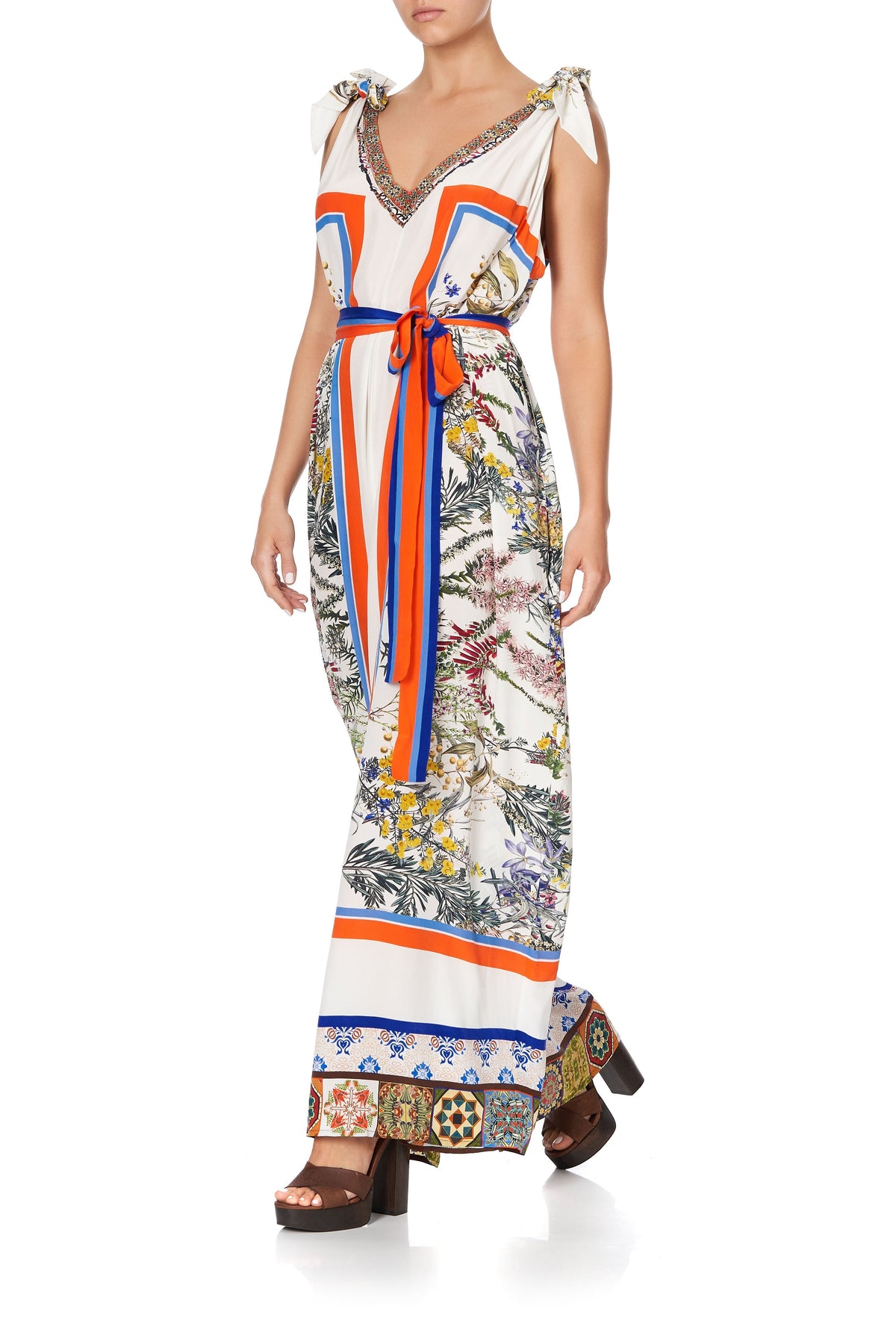 SCARF TIE JUMPSUIT GONE COAST