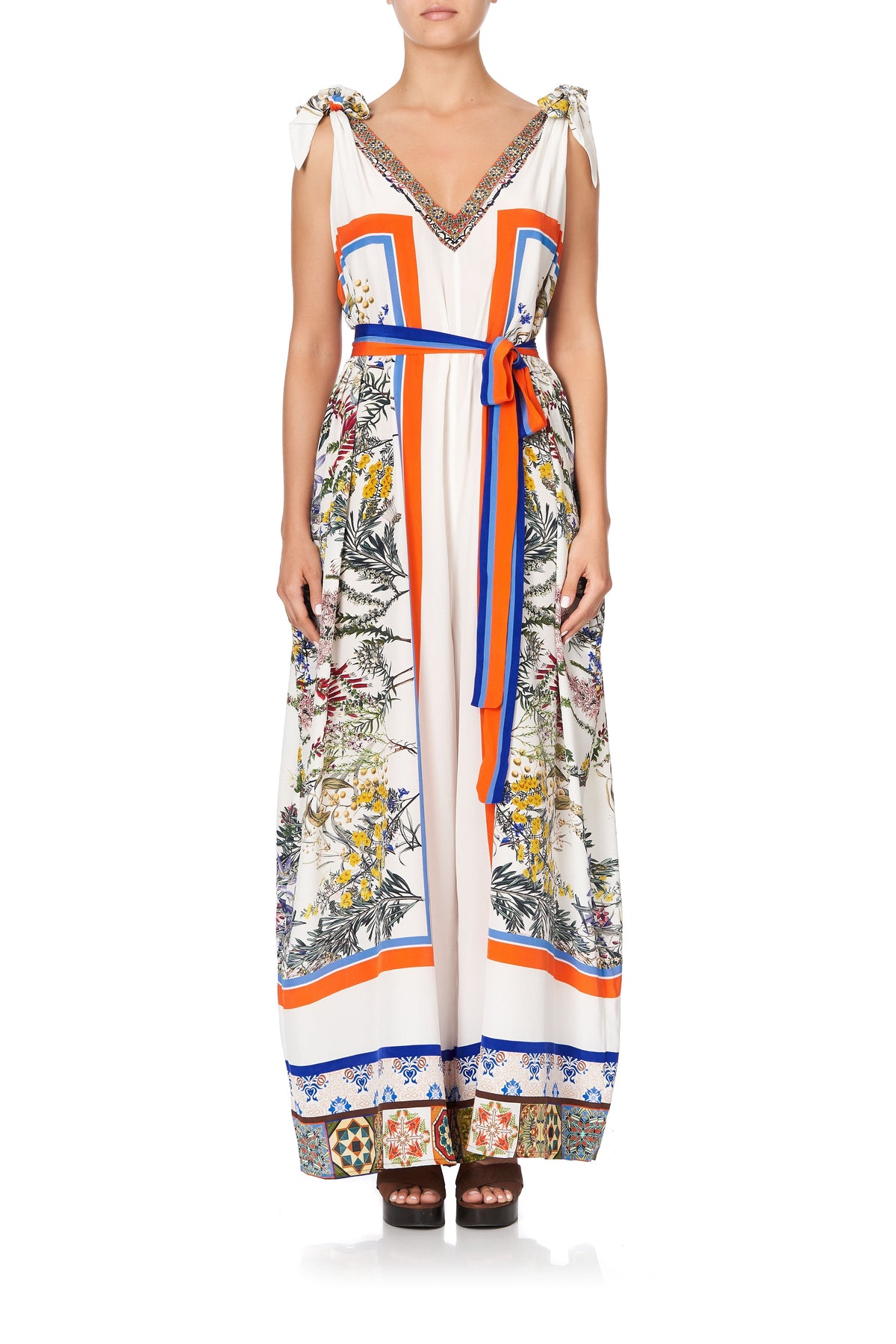 SCARF TIE JUMPSUIT GONE COAST