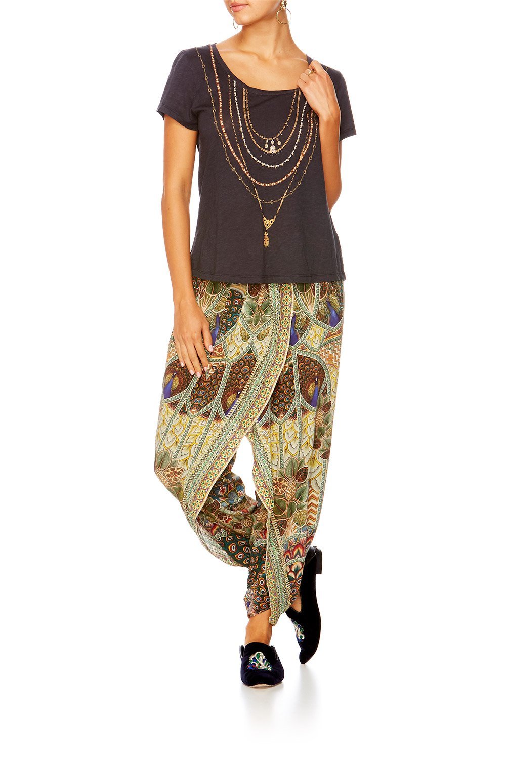 ECHOES OF ENCHANTMENT WRAP FRONT TROUSER
