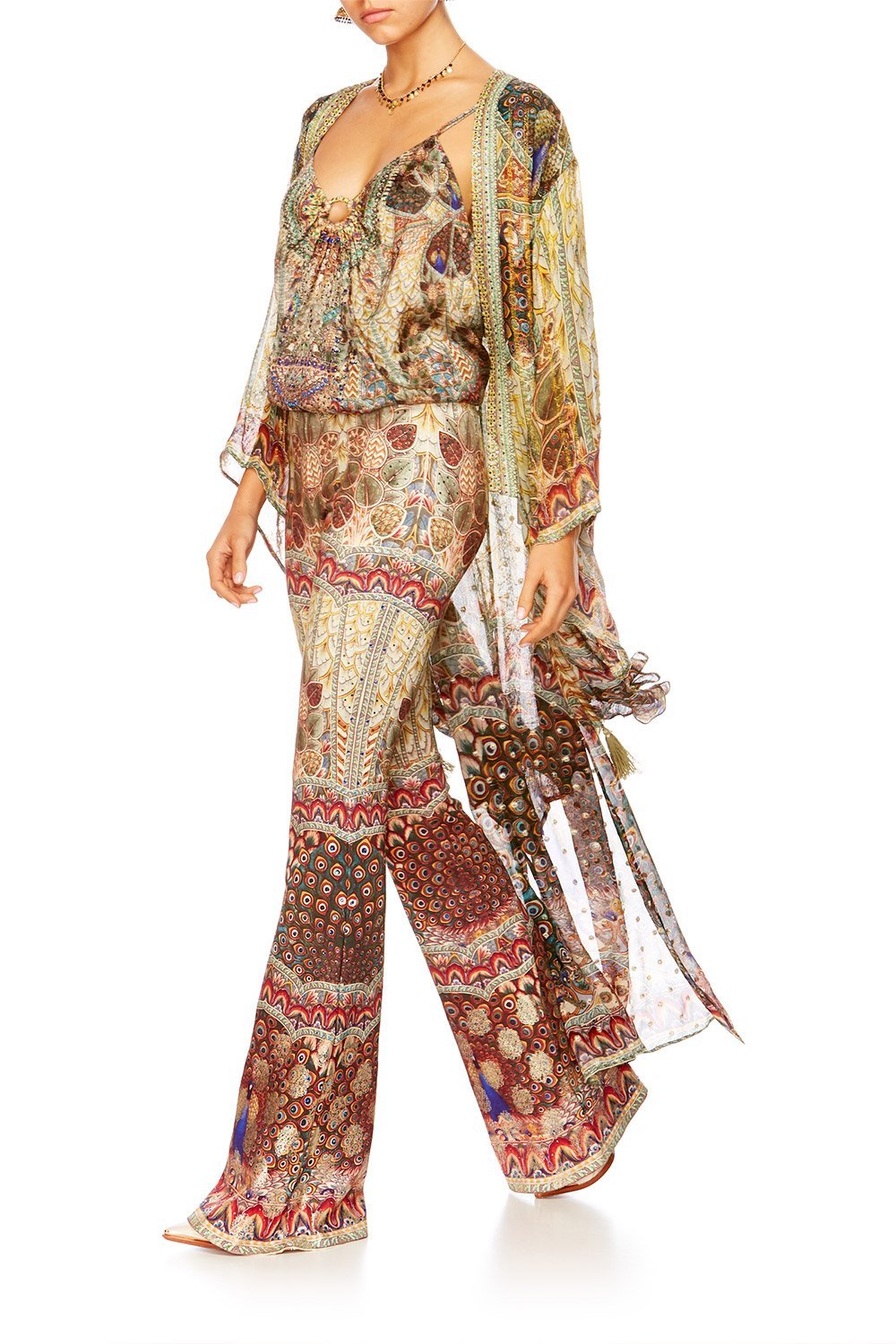 ECHOES OF ENCHANTMENT HIGH WAISTED FLARED TROUSER