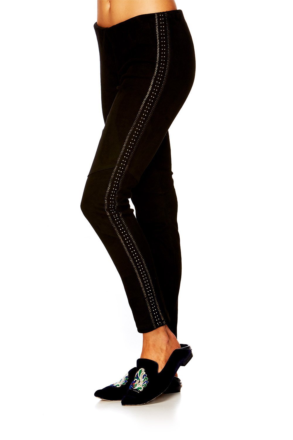 CHAMBER OF REFLECTIONS STRETCH LEATHER LEGGINGS