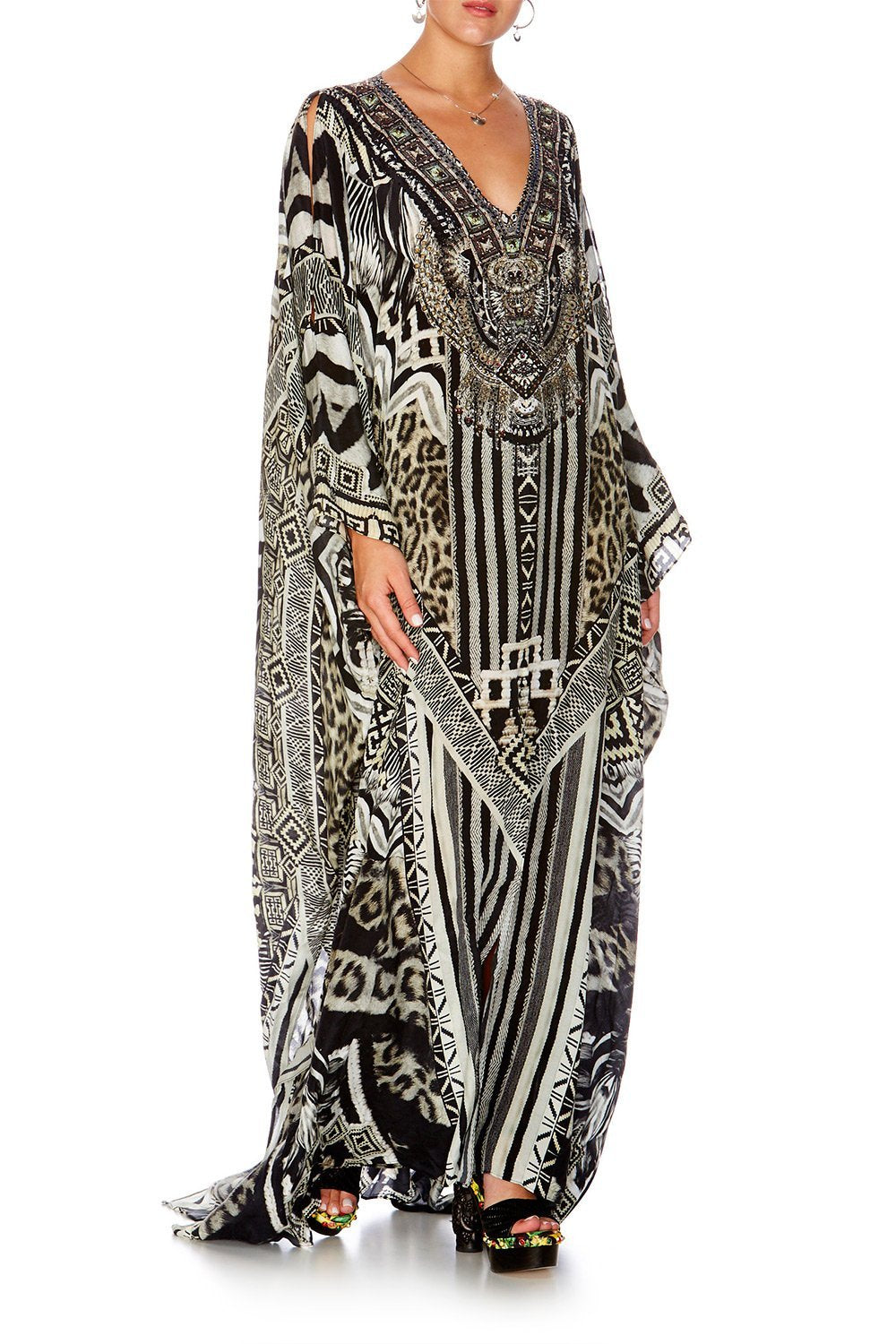 TRIBAL THEORY SPLIT FRONT & SLEEVE KAFTAN