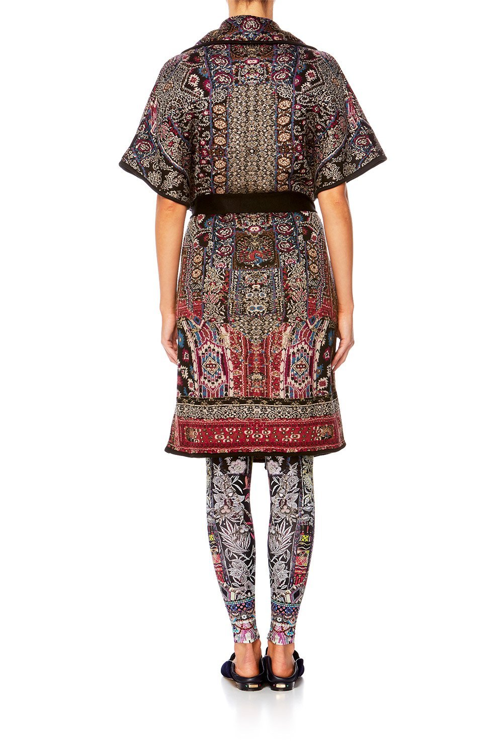 CAMILLA JAGGIS KINGDOM SHORT SLEEVE WRAP KNIT W TIE