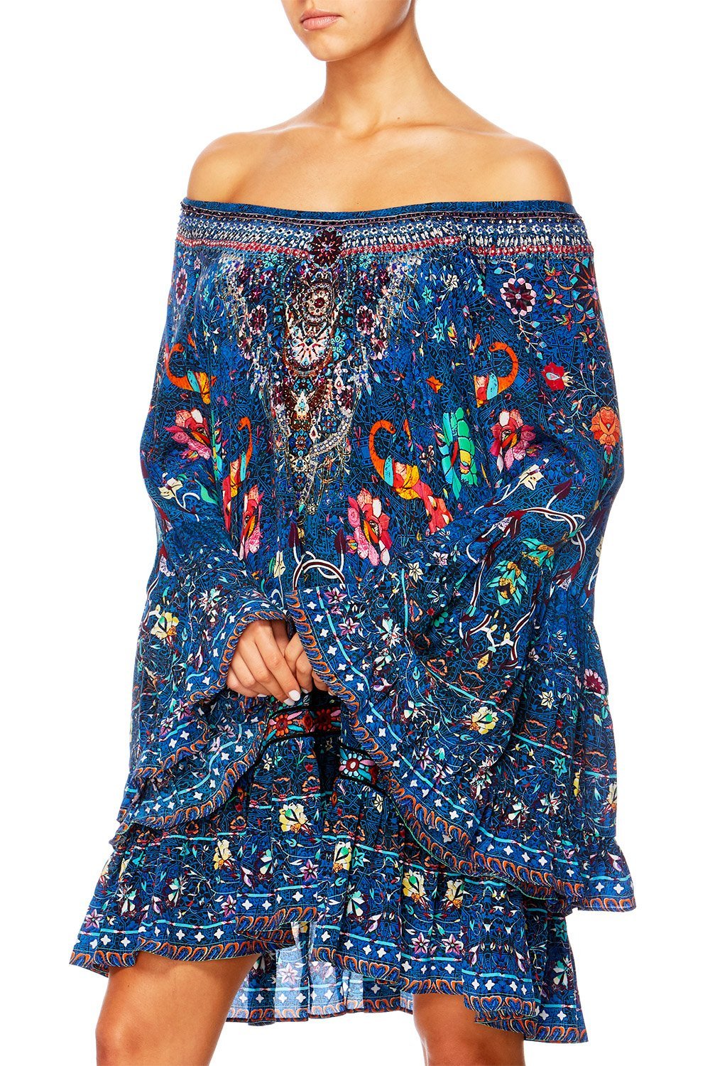 KINDNESS KALEIDOSCOPE A LINE FRILL DRESS