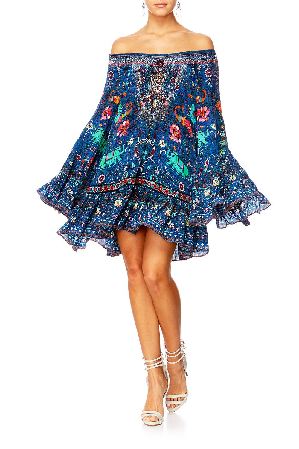 KINDNESS KALEIDOSCOPE A LINE FRILL DRESS