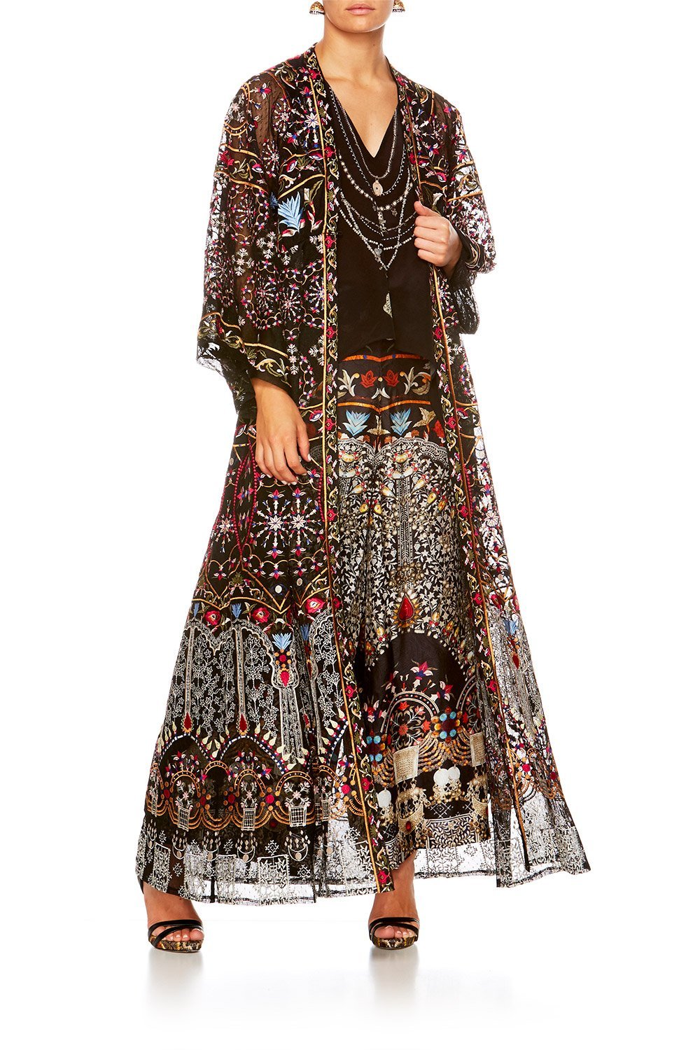 CHAMBER OF REFLECTIONS MESH ROBE W ELASTIC WAIST BACK