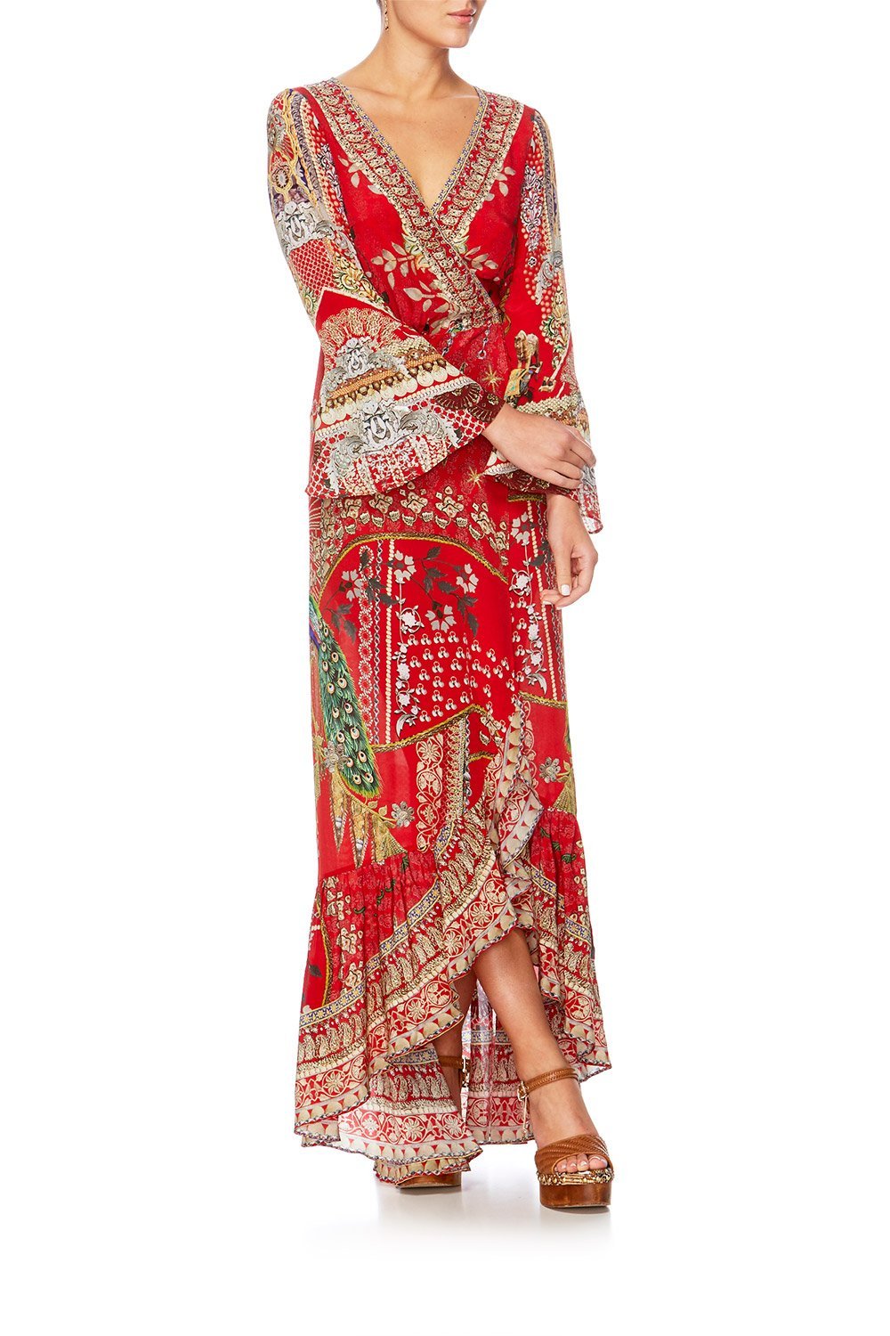 JUST KIDS LONG SLEEVE WRAP DRESS