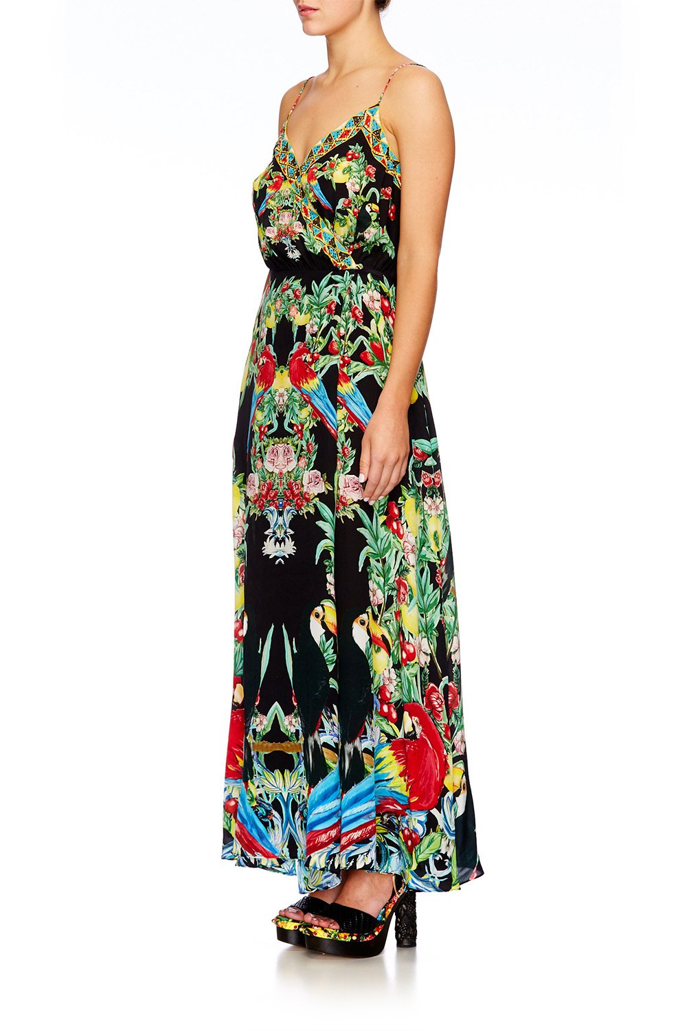 TOUCAN PLAY STRAPPY WRAP DRESS