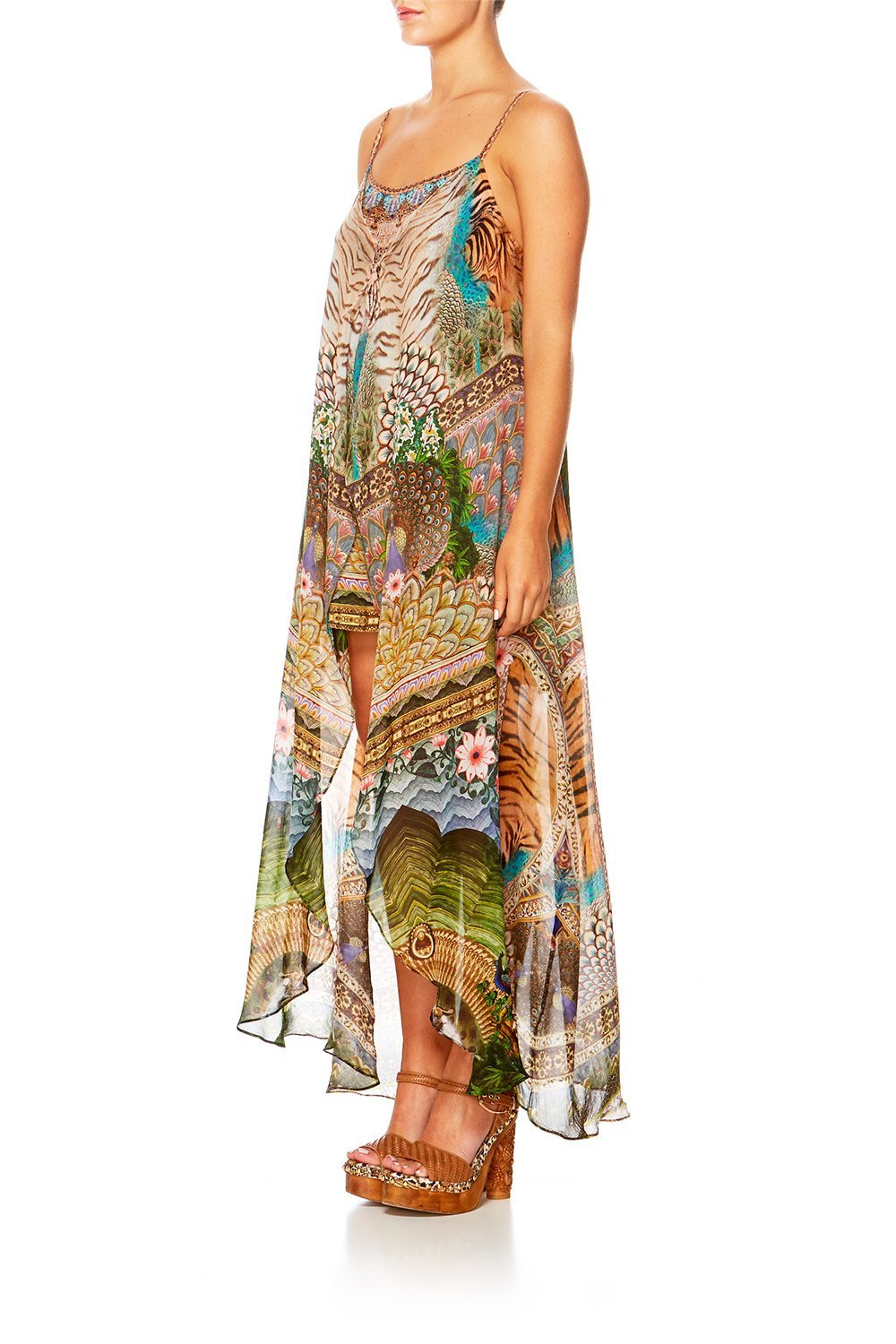 A WOMANS WISDOM MINI DRESS W LONG OVERLAY