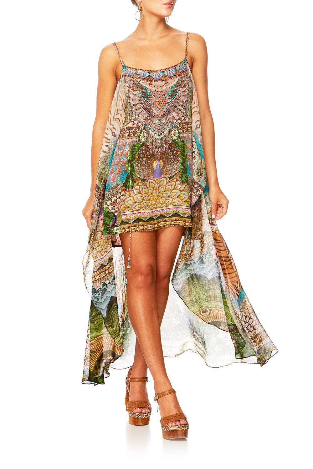A WOMANS WISDOM MINI DRESS W LONG OVERLAY