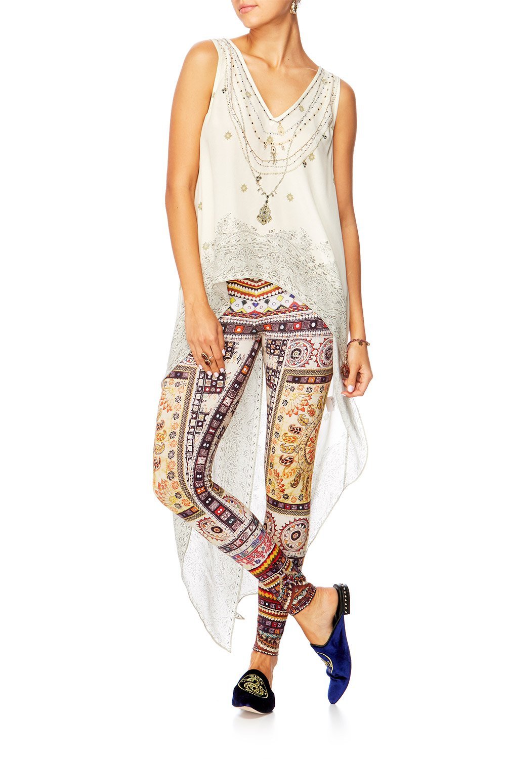 GUIDING LIGHT HIGH LOW CROSS BACK TOP