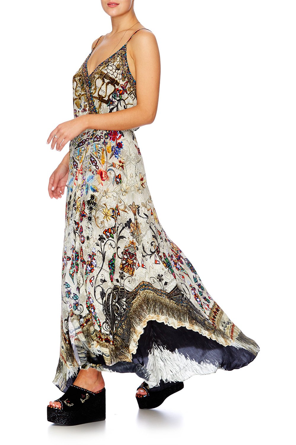 RAISE YOUR GLASS STRAPPY WRAP DRESS