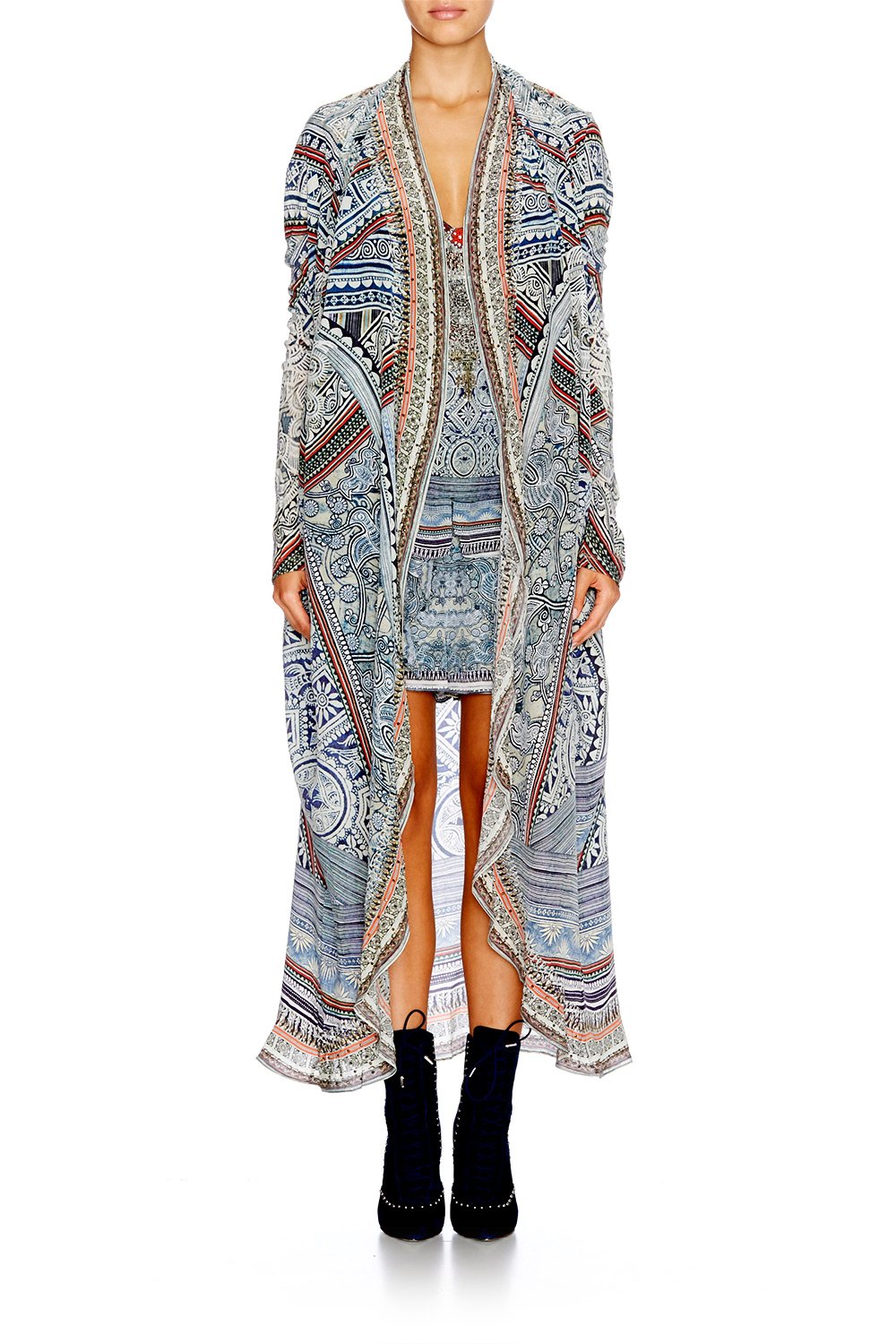 ANTIQUE BATIK LONG CASUAL JACKET