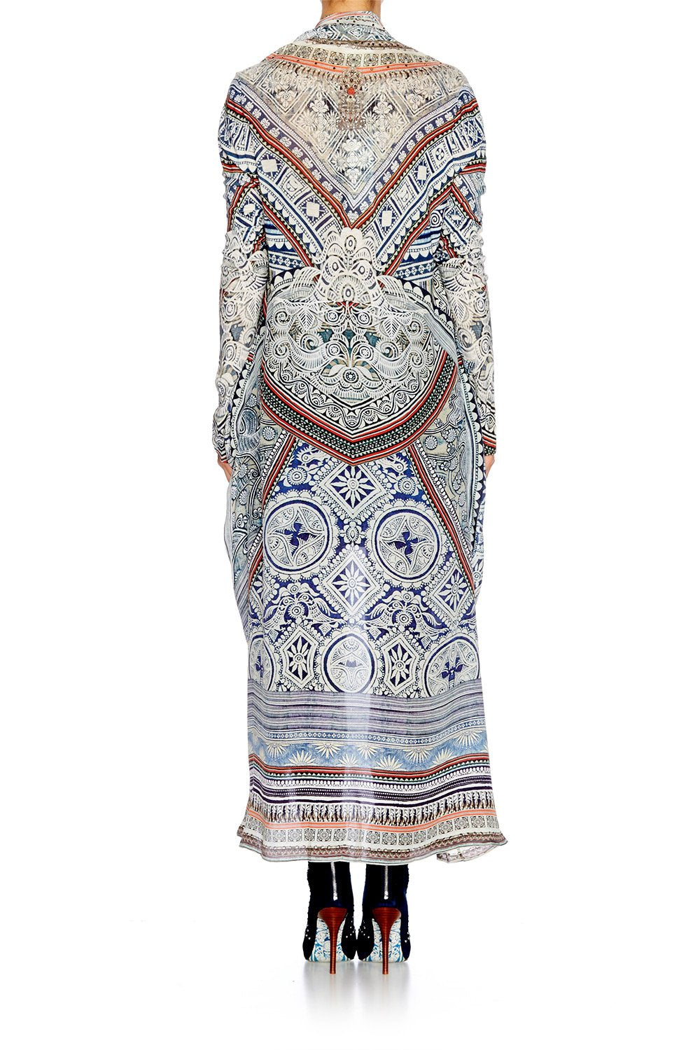 ANTIQUE BATIK LONG CASUAL JACKET