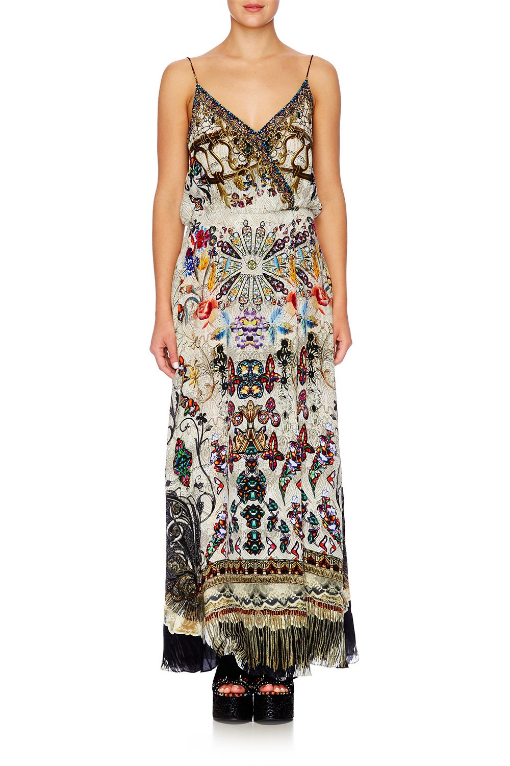 RAISE YOUR GLASS STRAPPY WRAP DRESS