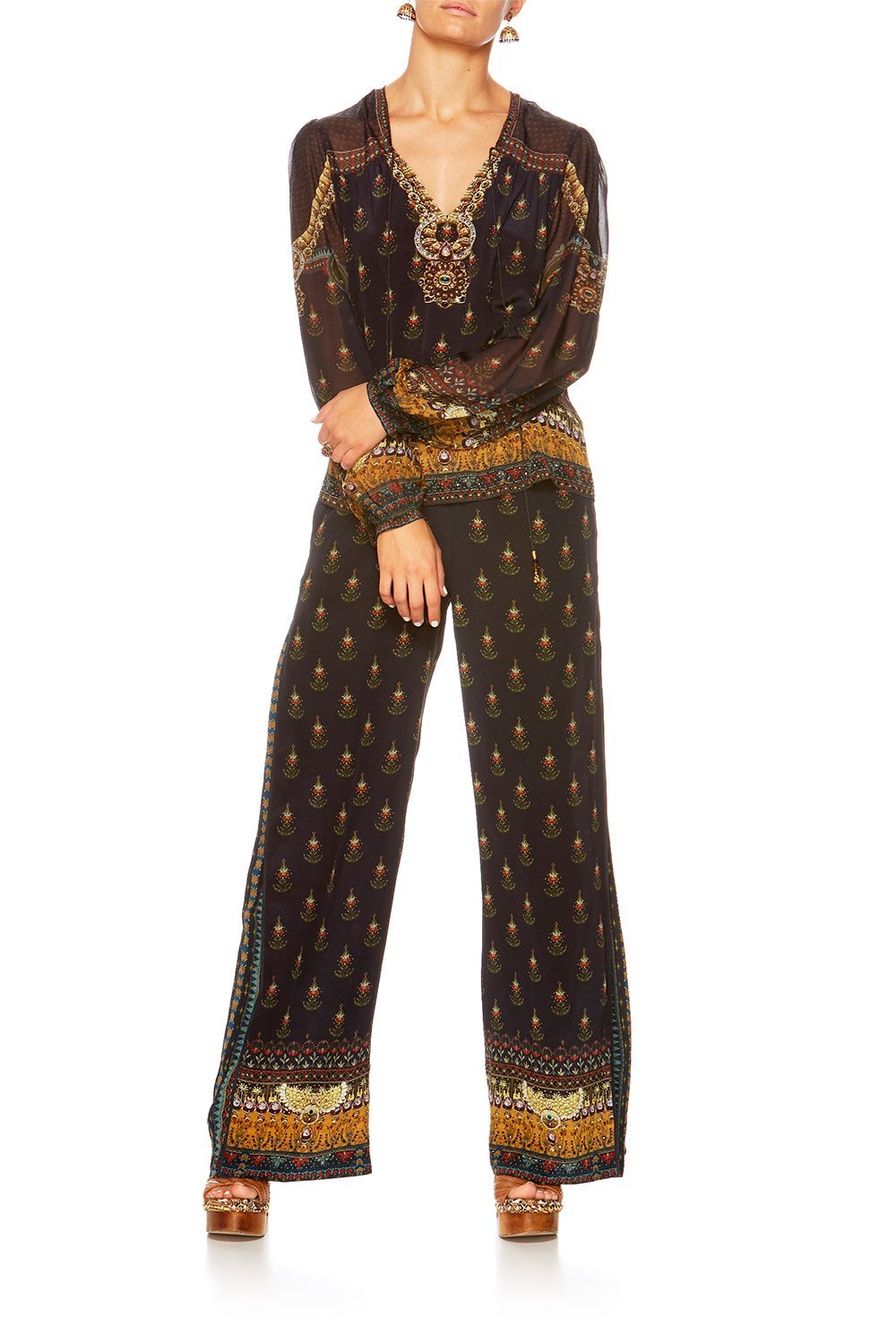 BLISS OF BOHEMIA PANTS W SIDE SPLIT