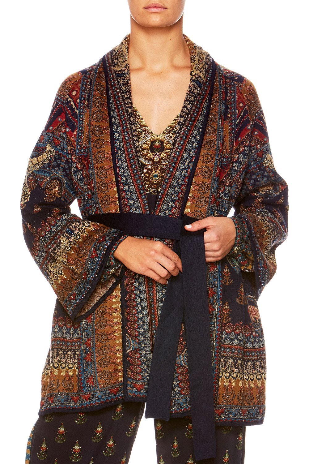 BLISS OF BOHEMIA KIMONO KNIT W TIE