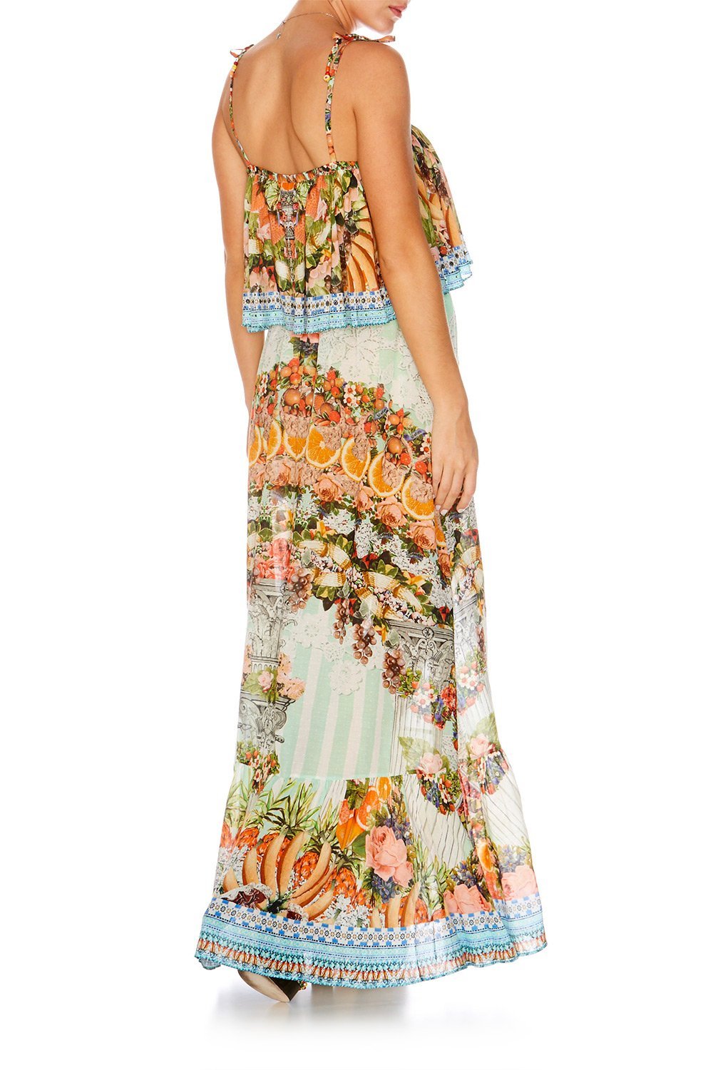 SLICE OF PARADISE ELASTIC WAIST MAXI W FLOUNCE
