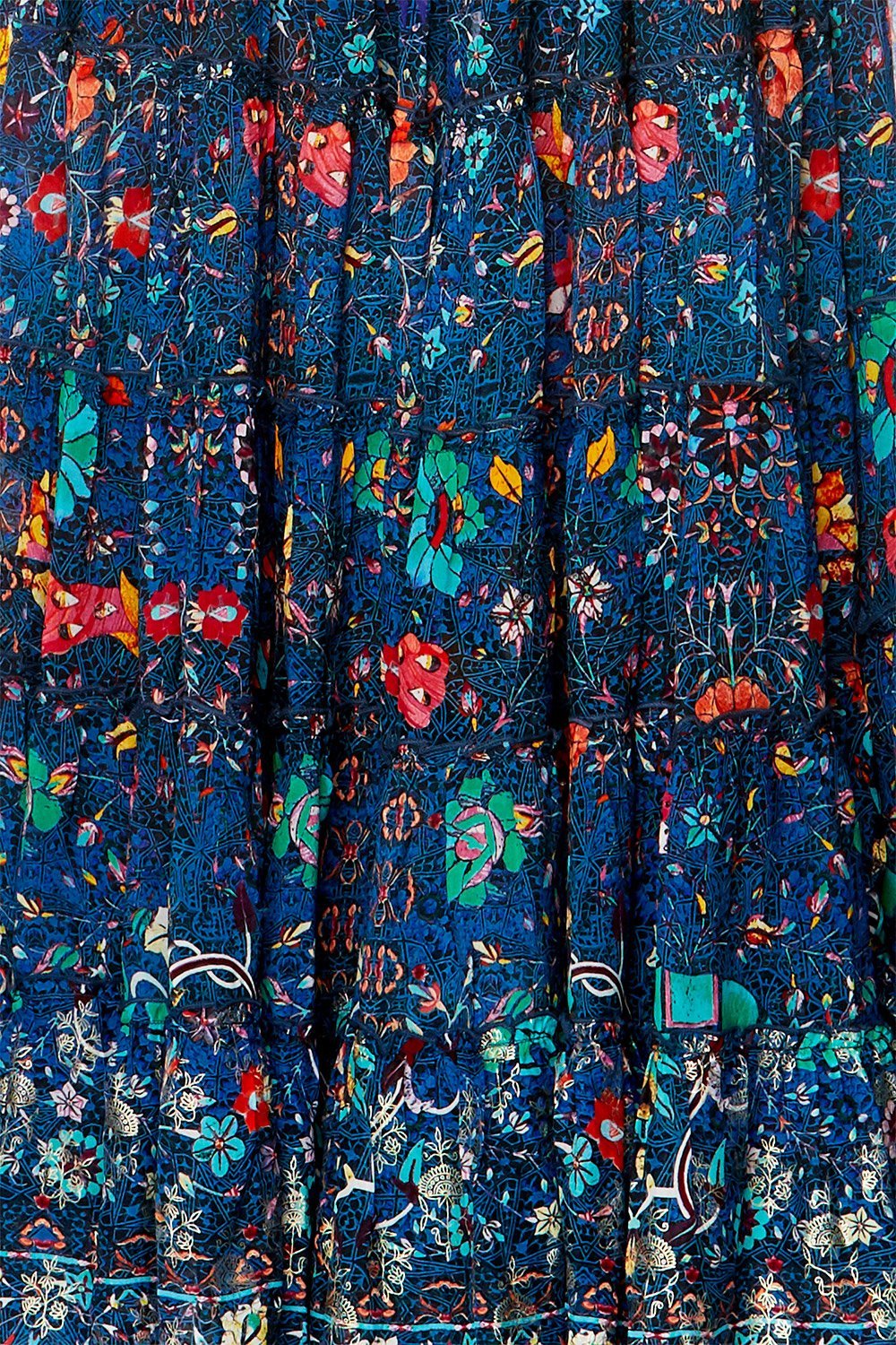 KINDNESS KALEIDOSCOPE SHEER TIERED CIRCLE SKIRT