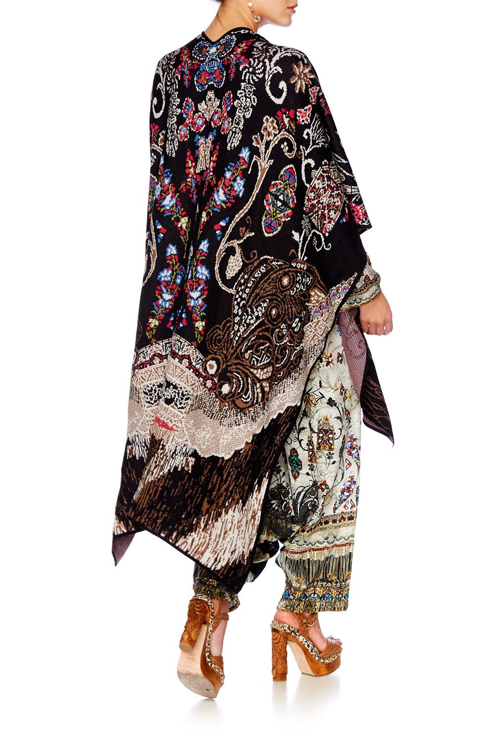 DANCING IN THE DARK OVERSIZED THROWOVER PONCHO