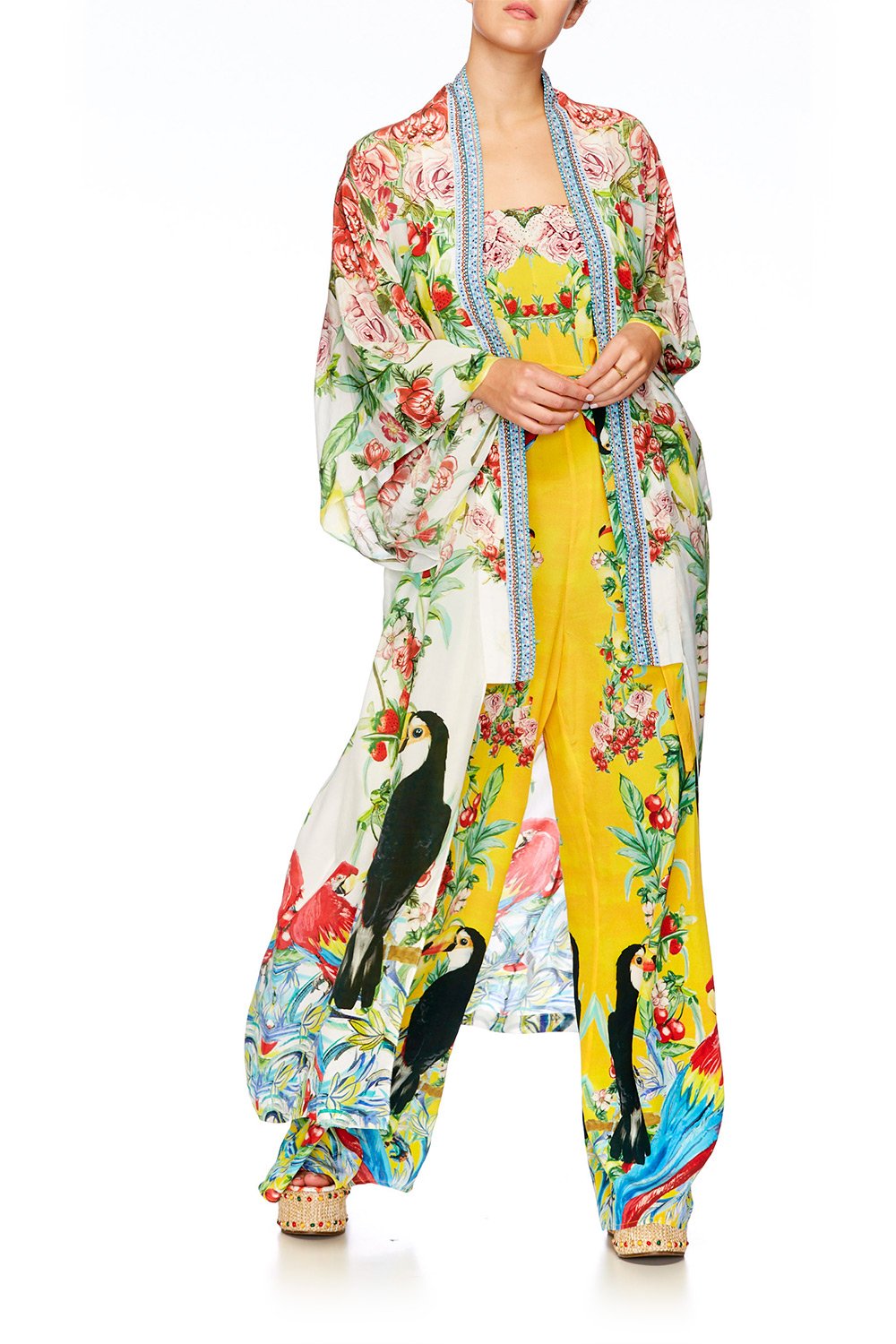 LOVE BIRDS TIE WAIST STRAPLESS JUMPSUIT