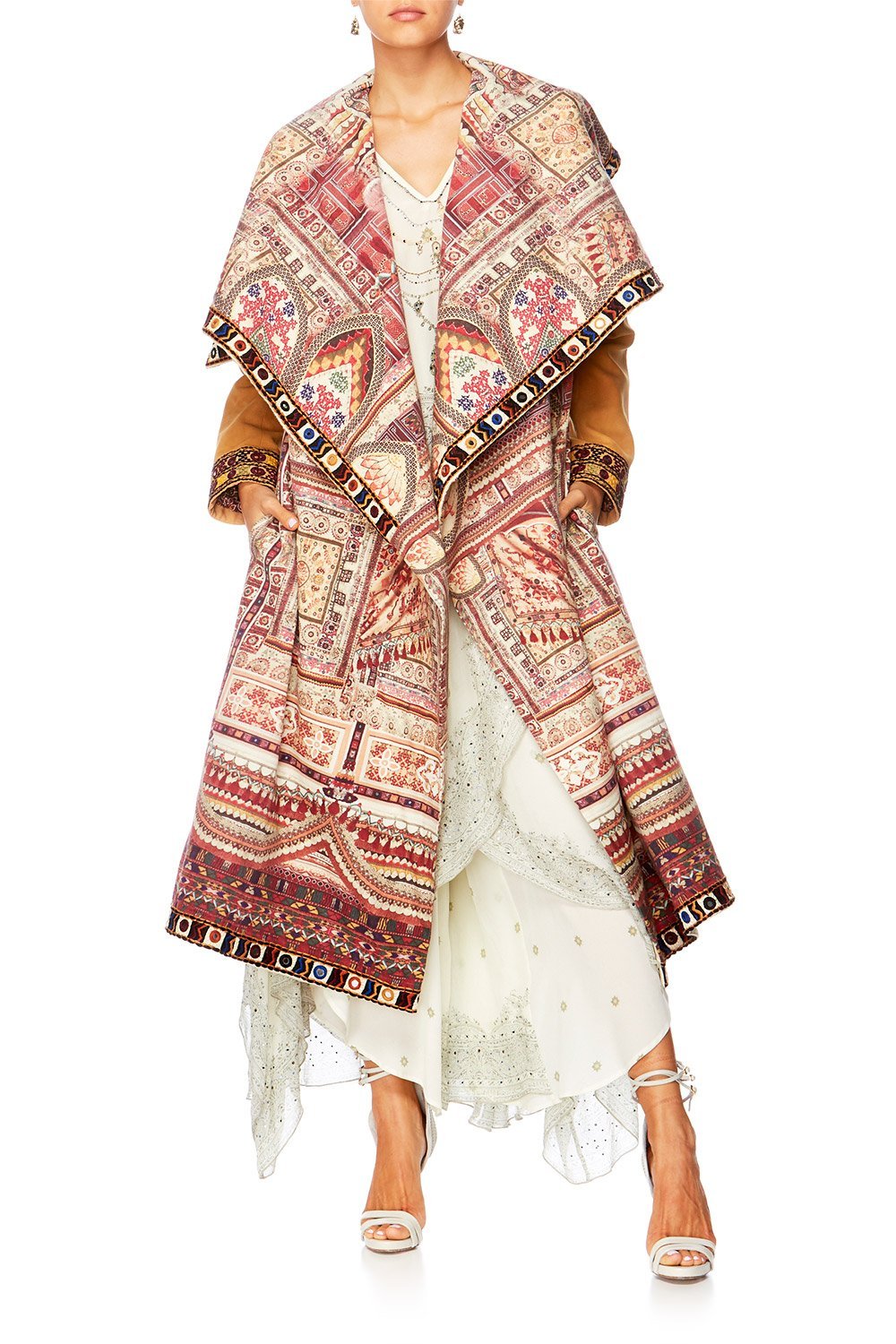 INDIANA FRANKS WATERFALL COLLAR COAT