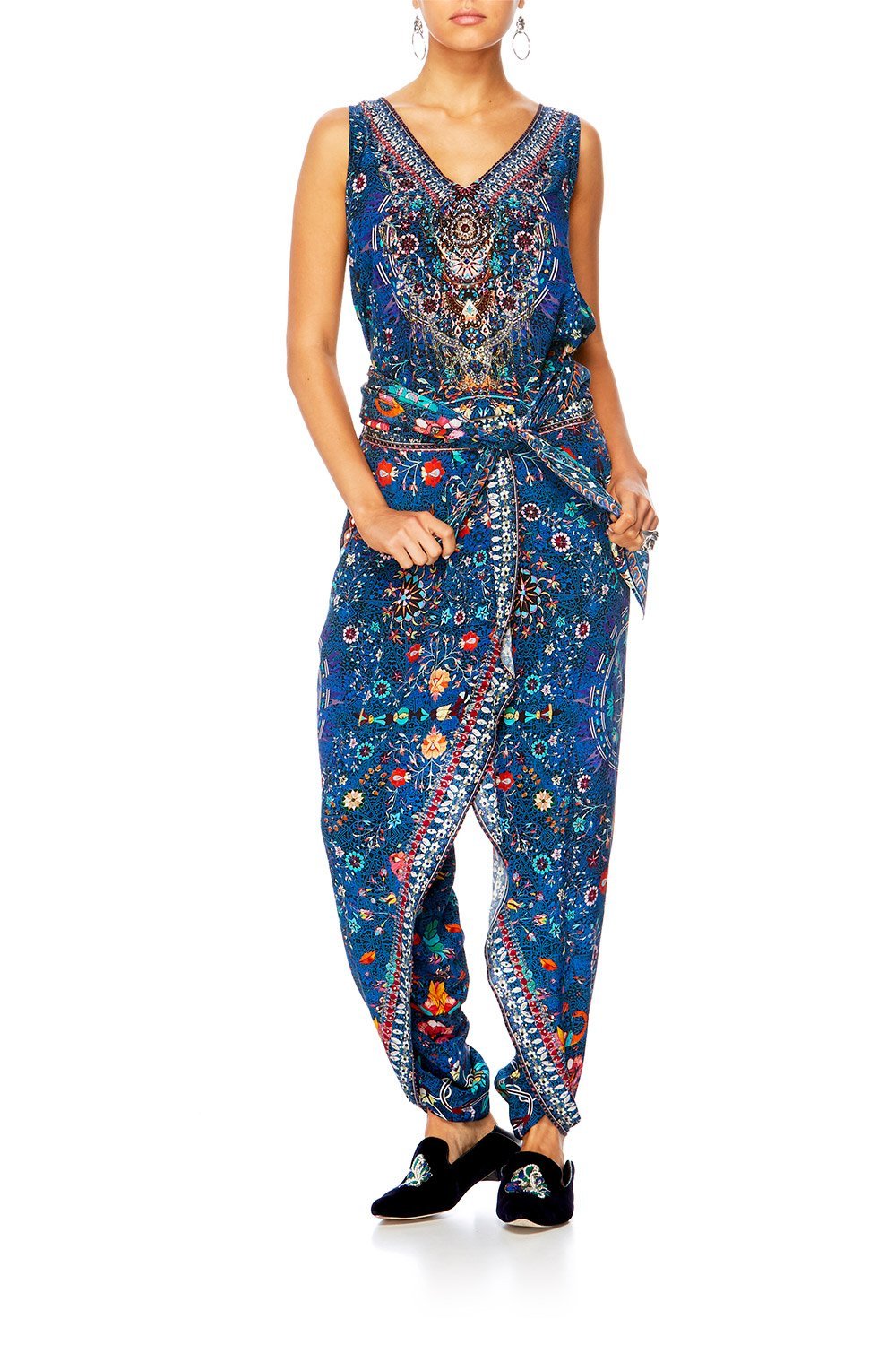 KINDNESS KALEIDOSCOPE GATHERED WRAP FRONT TROUSER