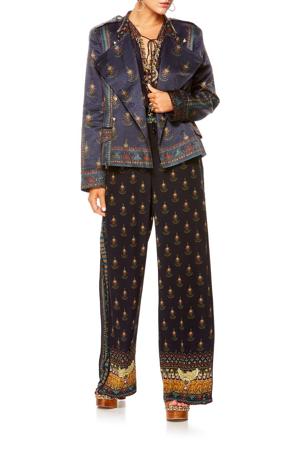 BLISS OF BOHEMIA DOUBLE BREASTED TAILORED JACKET