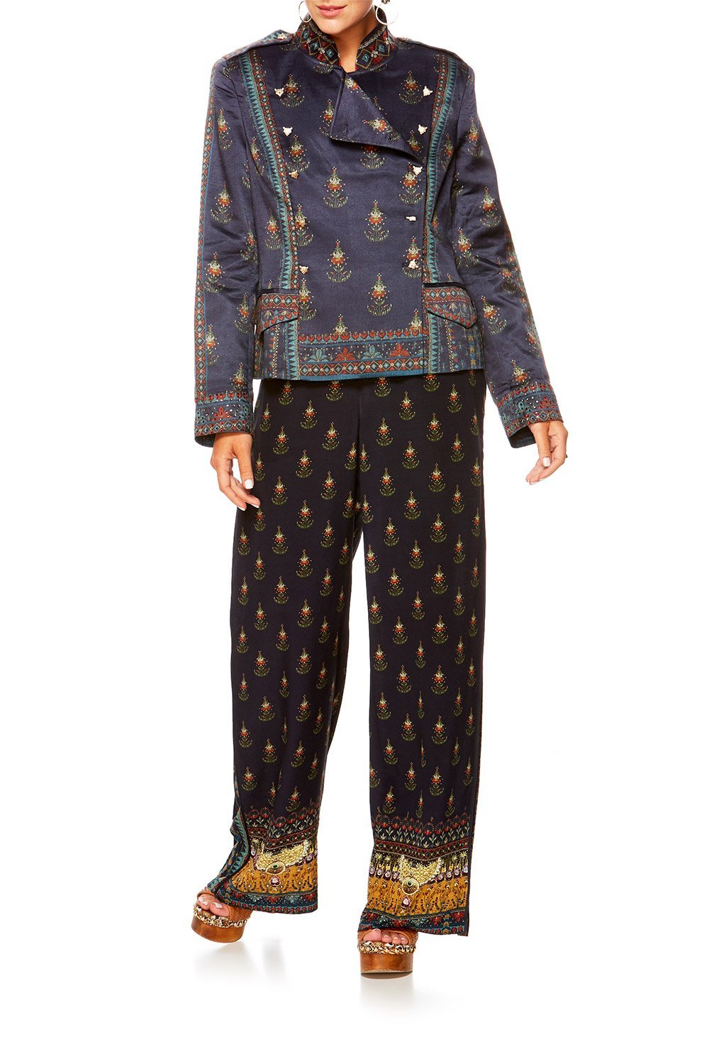 BLISS OF BOHEMIA DOUBLE BREASTED TAILORED JACKET