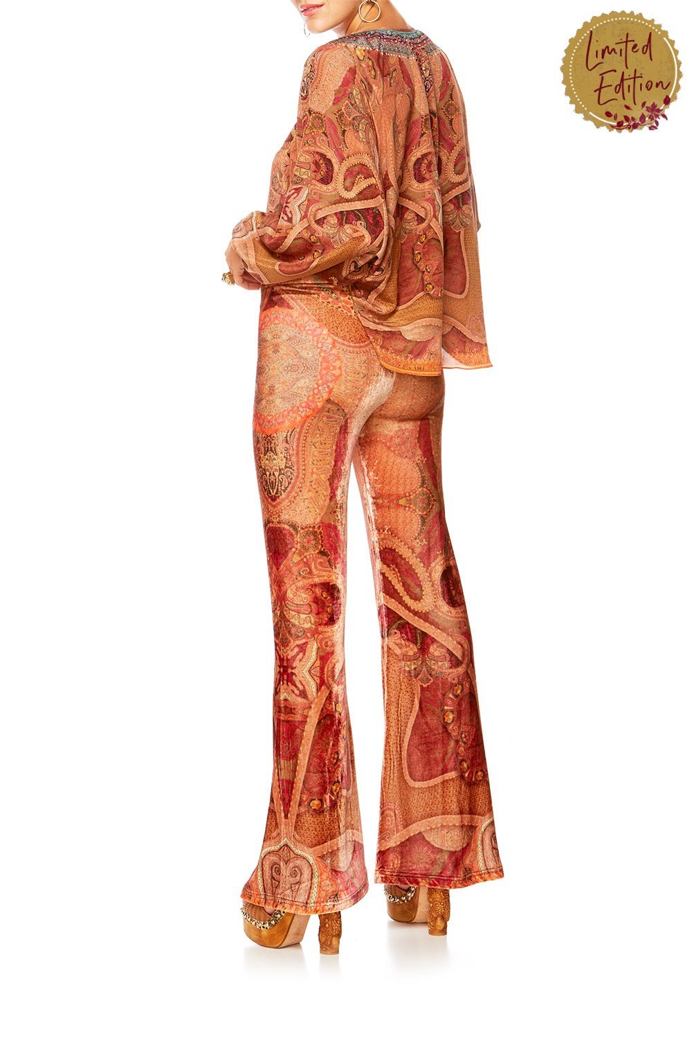 FAMILY GATHERING STRETCH FLARED TROUSER