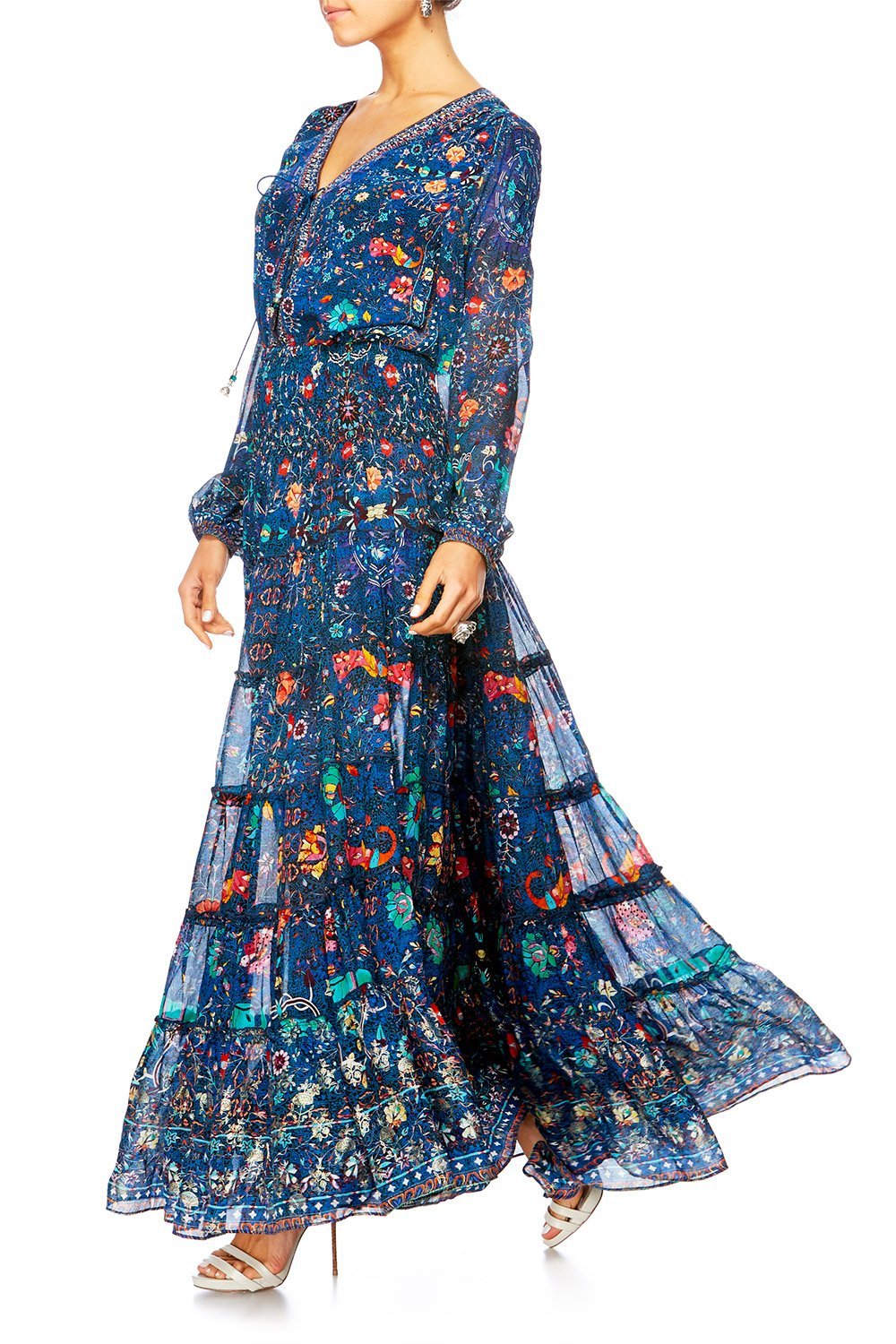 KINDNESS KALEIDOSCOPE SHEER TIERED CIRCLE SKIRT