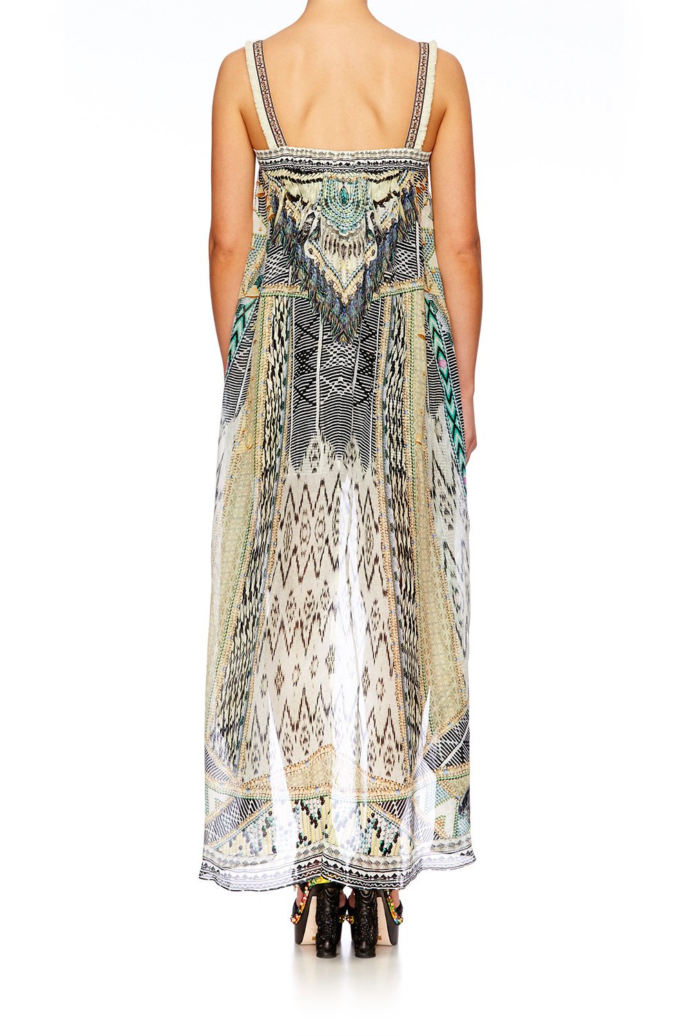 WEAVE ON TIE DETAIL OVERLAY PLAYSUIT