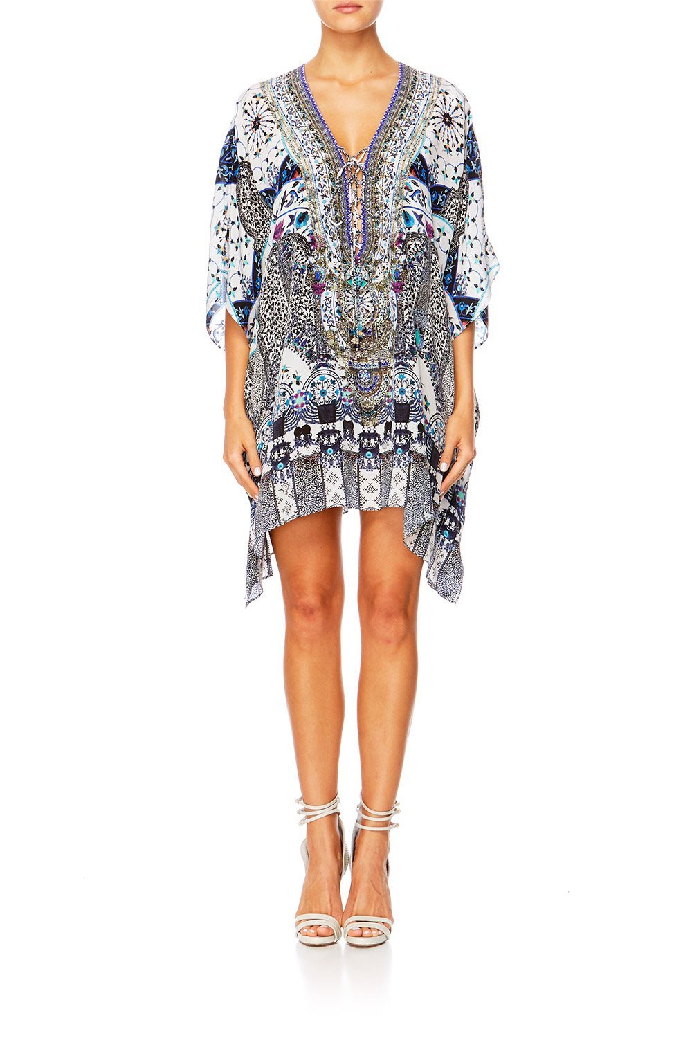 IN THE CONSTELLATIONS SHORT LACE UP KAFTAN