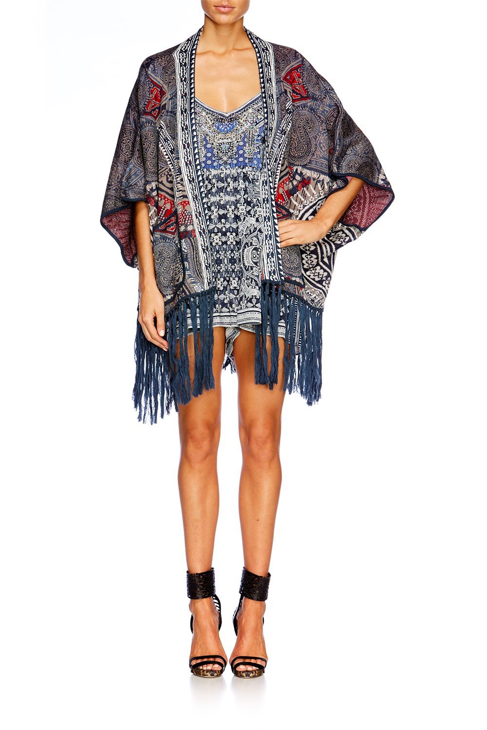 TEACHERS PET PONCHO W POCKETS & FRINGING
