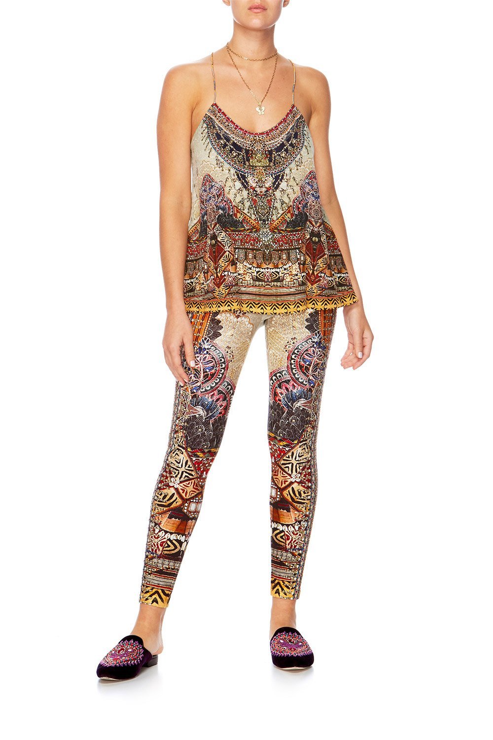 THE CARAVAN V-NECK LACE UP SHIRT