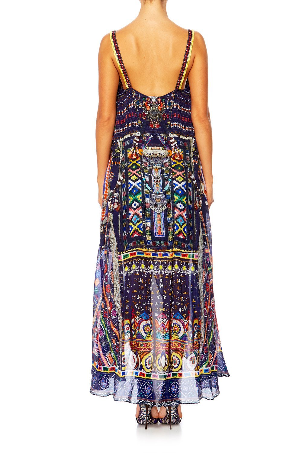 WHERE YOULL FIND ME MINI DRESS W LONG OVERLAY