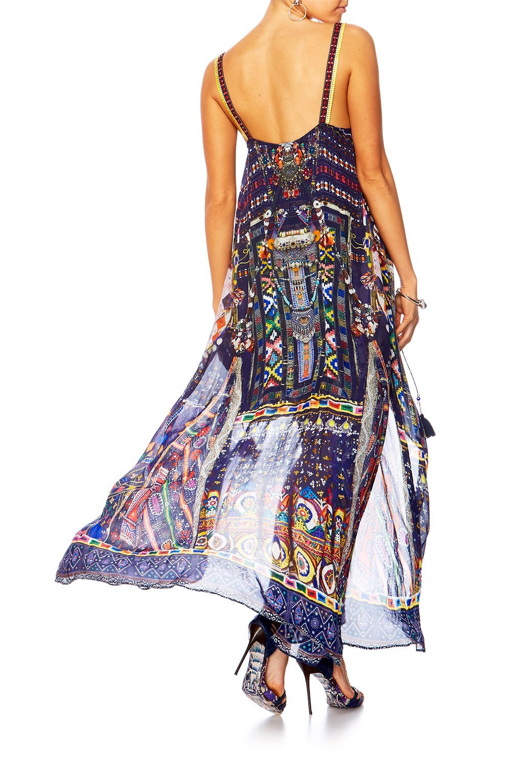 WHERE YOULL FIND ME MINI DRESS W LONG OVERLAY