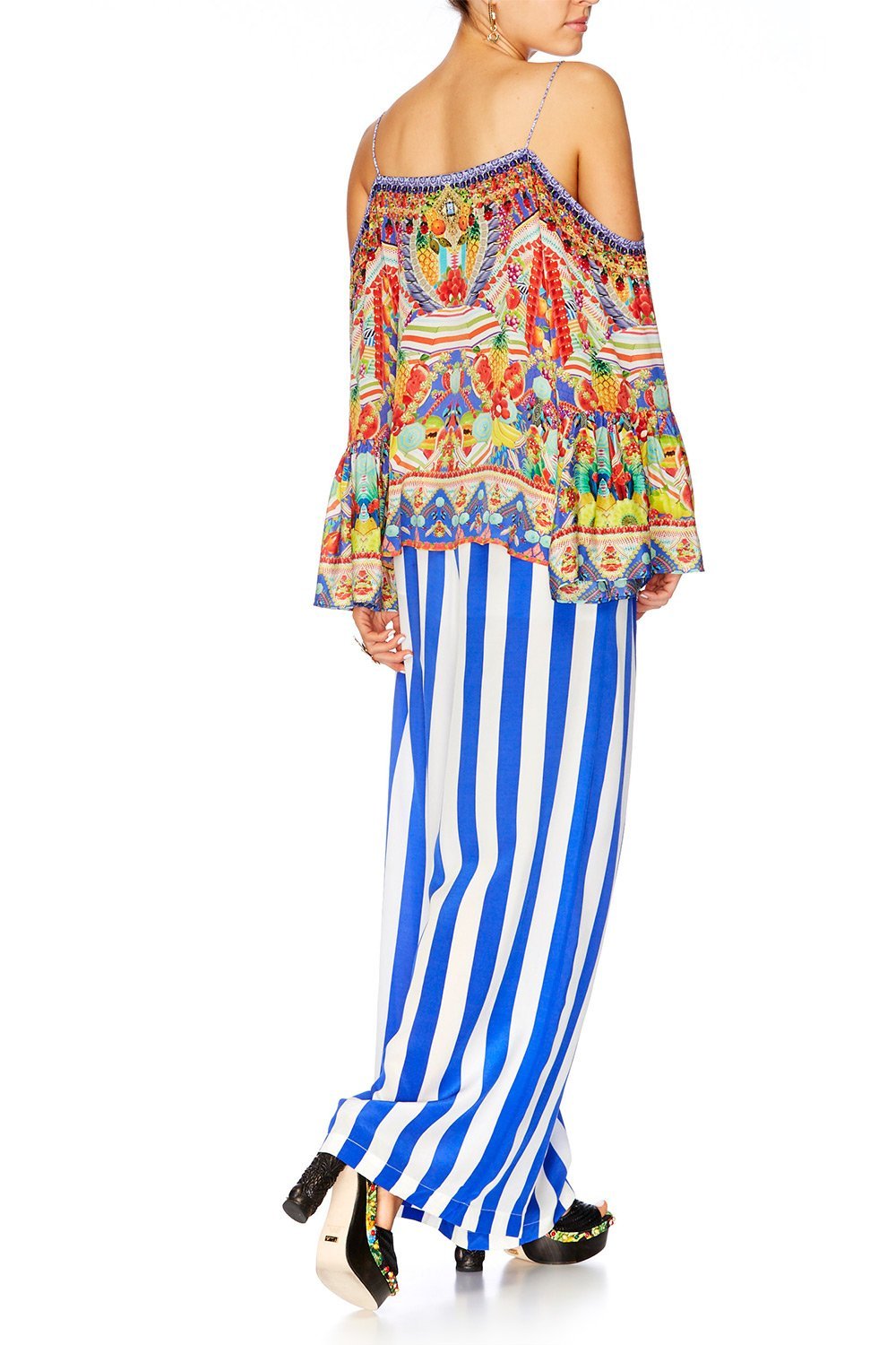 RIO RIOT PALAZZO ELASTIC WAIST TROUSER