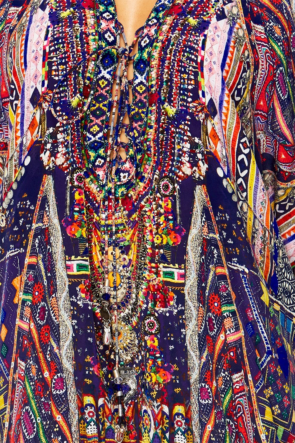 WHERE YOULL FIND ME SHORT LACE UP KAFTAN