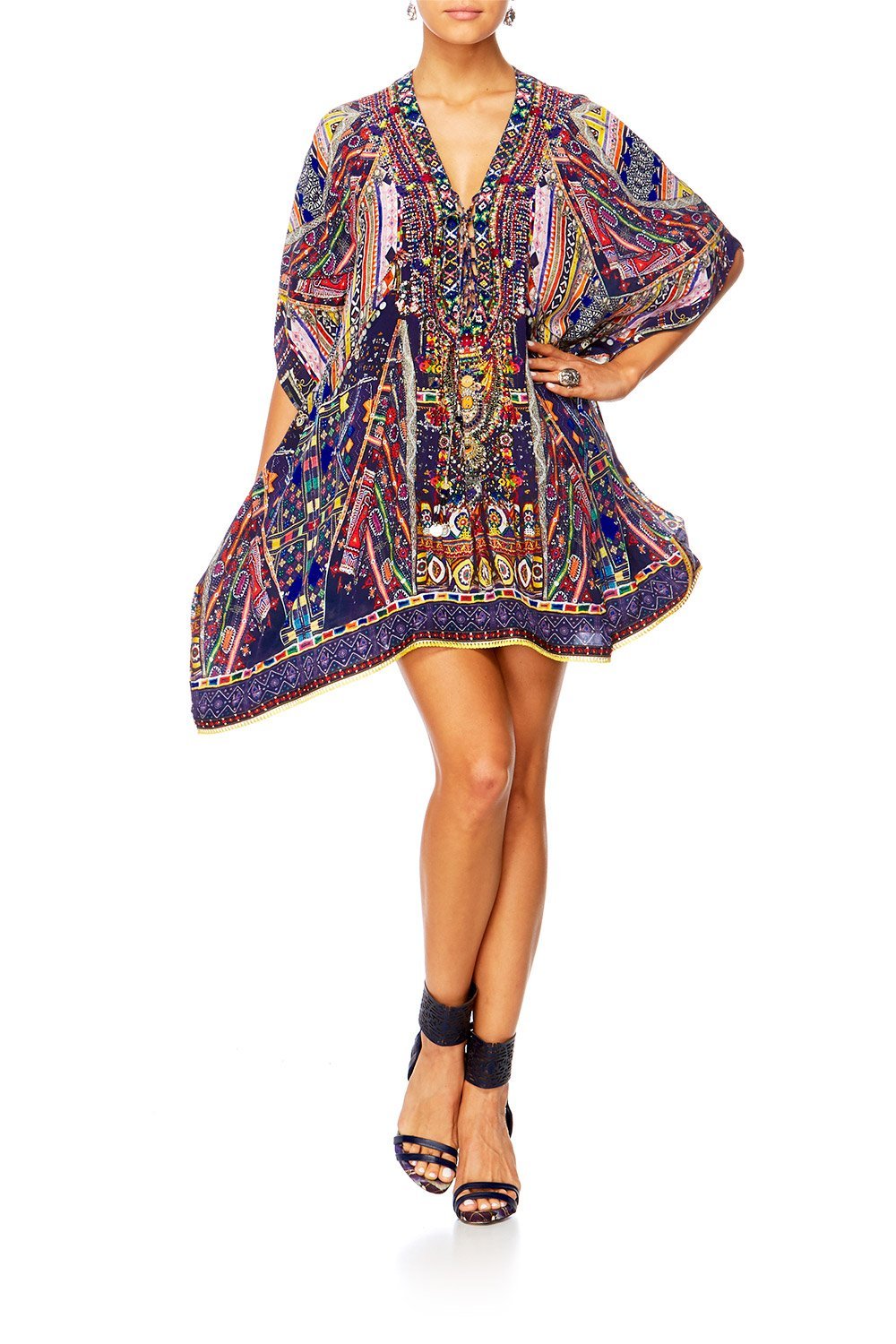WHERE YOULL FIND ME SHORT LACE UP KAFTAN
