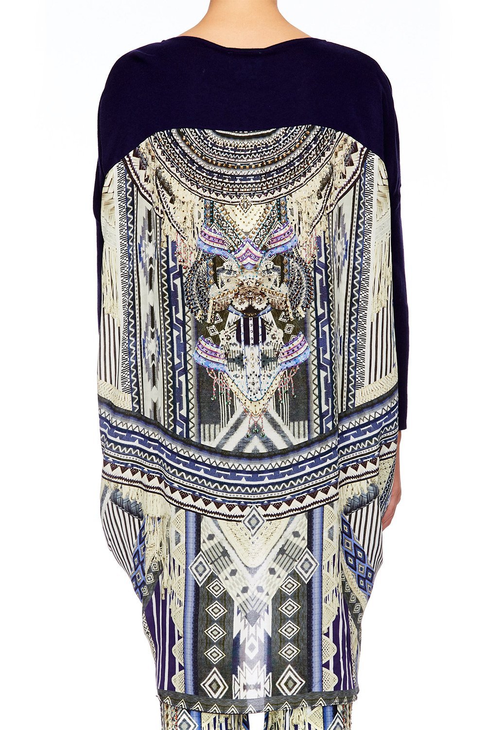 TIE THE KNOT LONG SLEEVE JUMPER W PRINT BACK