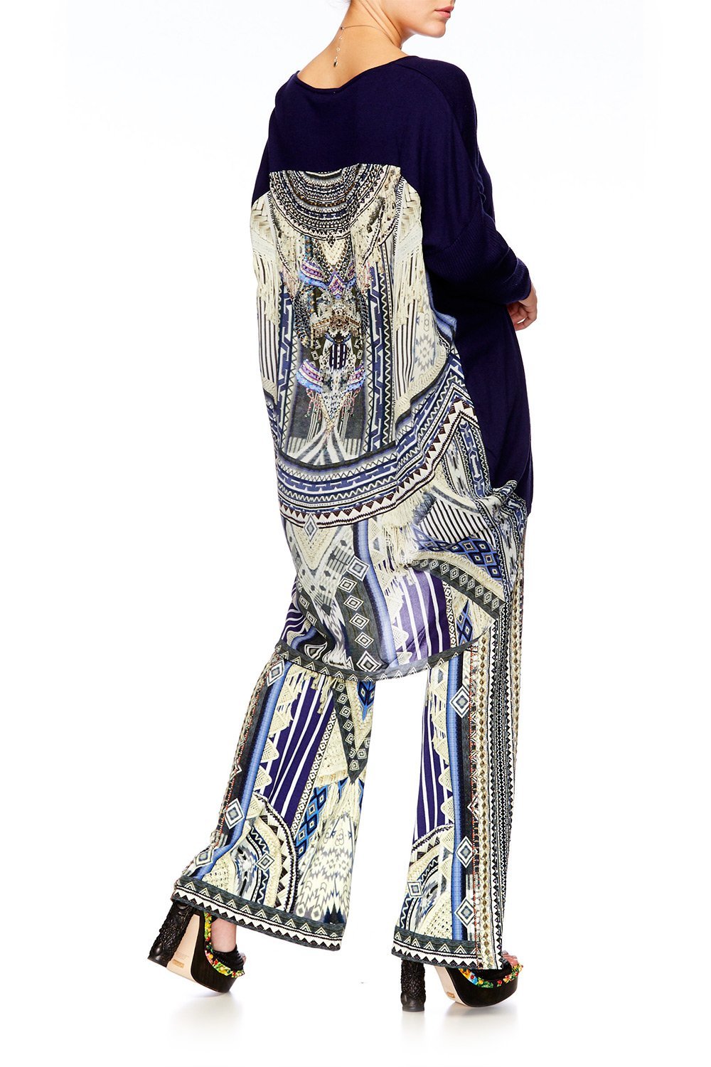 TIE THE KNOT LONG SLEEVE JUMPER W PRINT BACK