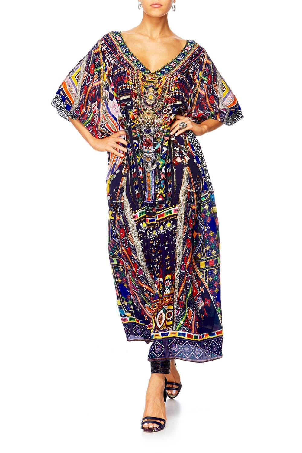 WHERE YOULL FIND ME V-NECK KAFTAN